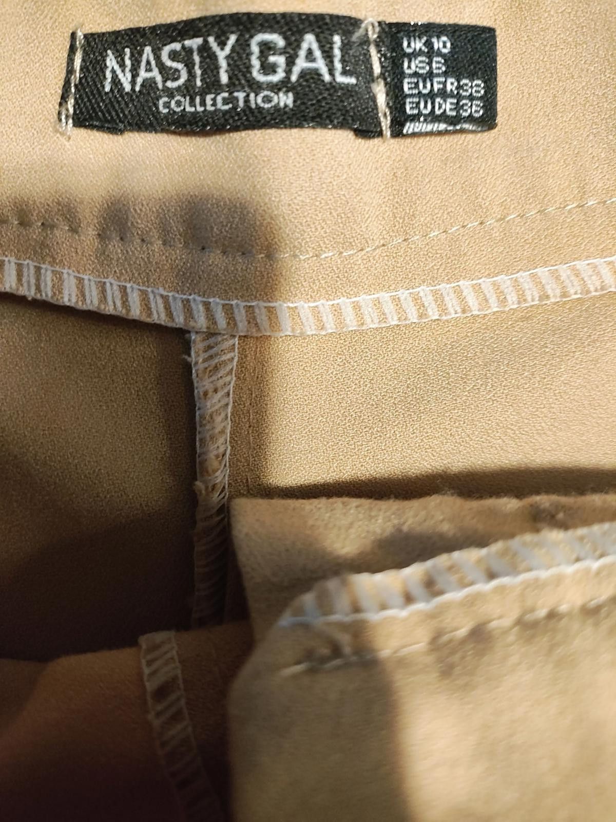 Other Nasty Gal Women's Pleated High-Waist Trousers in Camel Size 28" / US 6 / IT 42 - 6 Thumbnail
