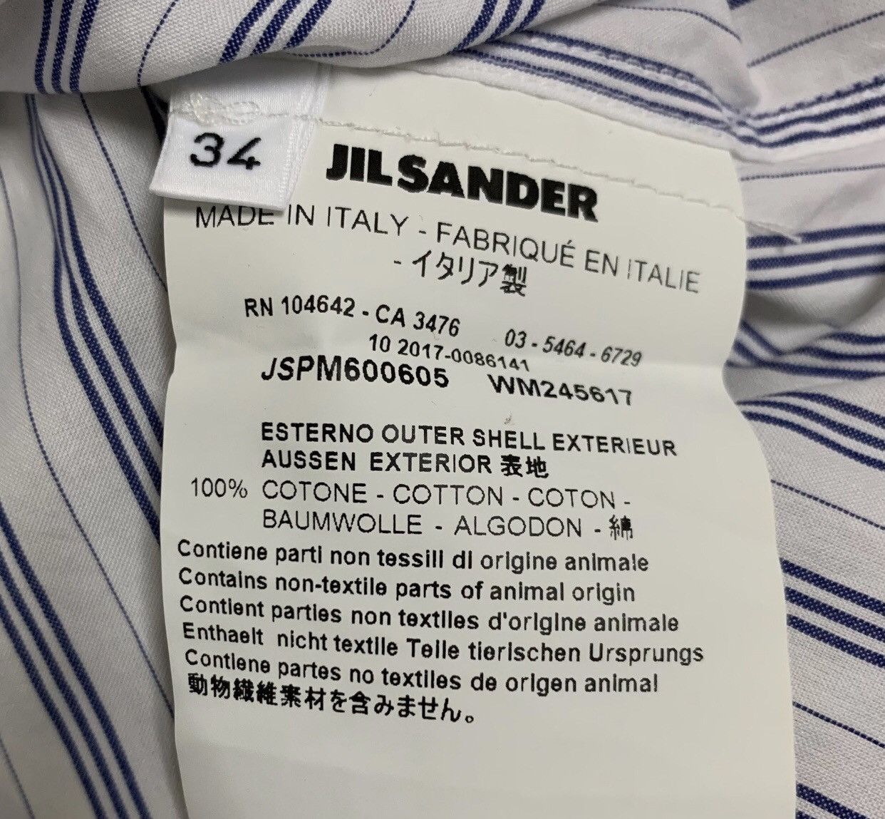 Jil Sander JIL SANDER Classic Striped Shirt2412-Nextarrow Size US S / EU 44-46 / 1 - 3 Thumbnail
