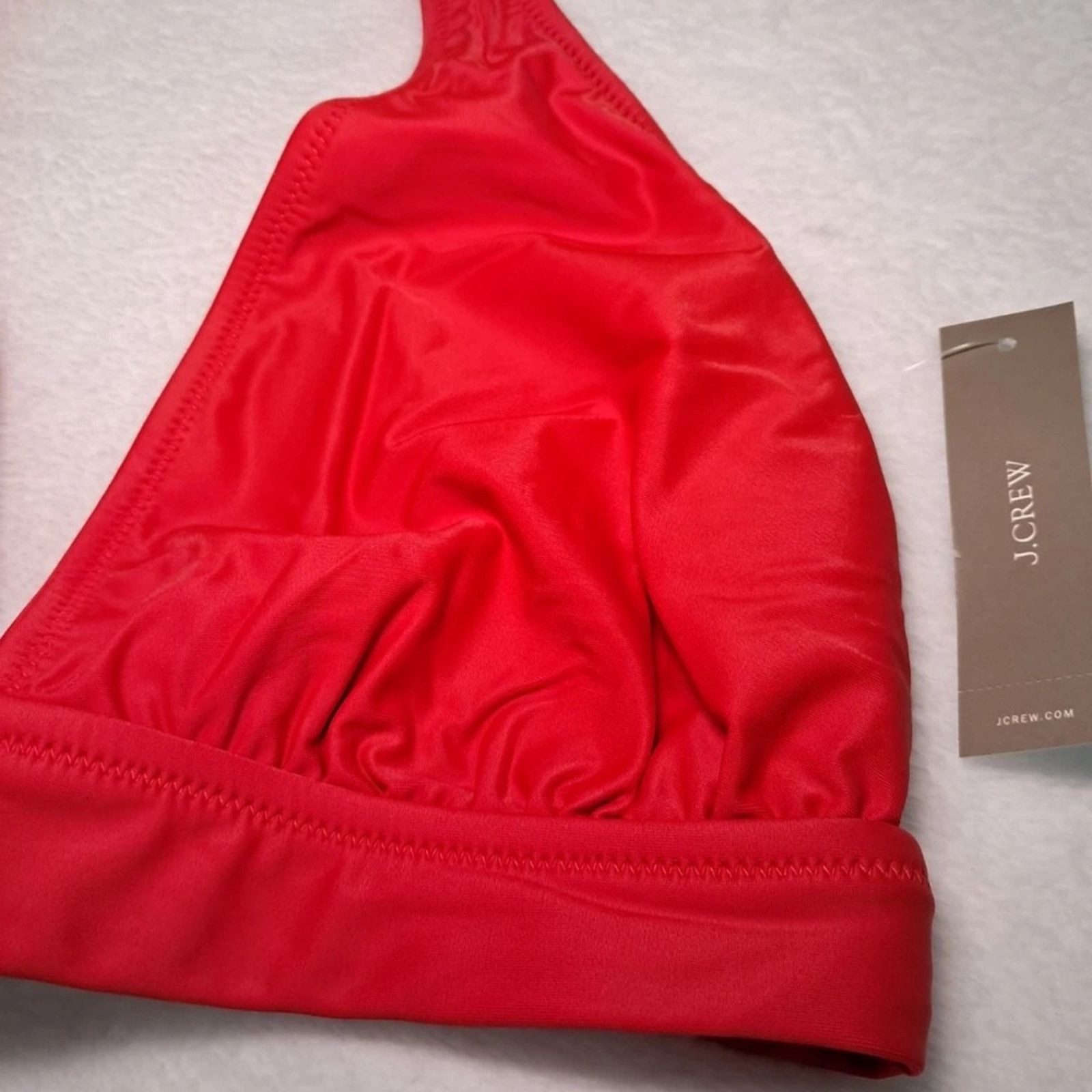 J.Crew J. Crew Red Halter Bikini Top – NWT, Size Medium Size ONE SIZE - 3 Thumbnail