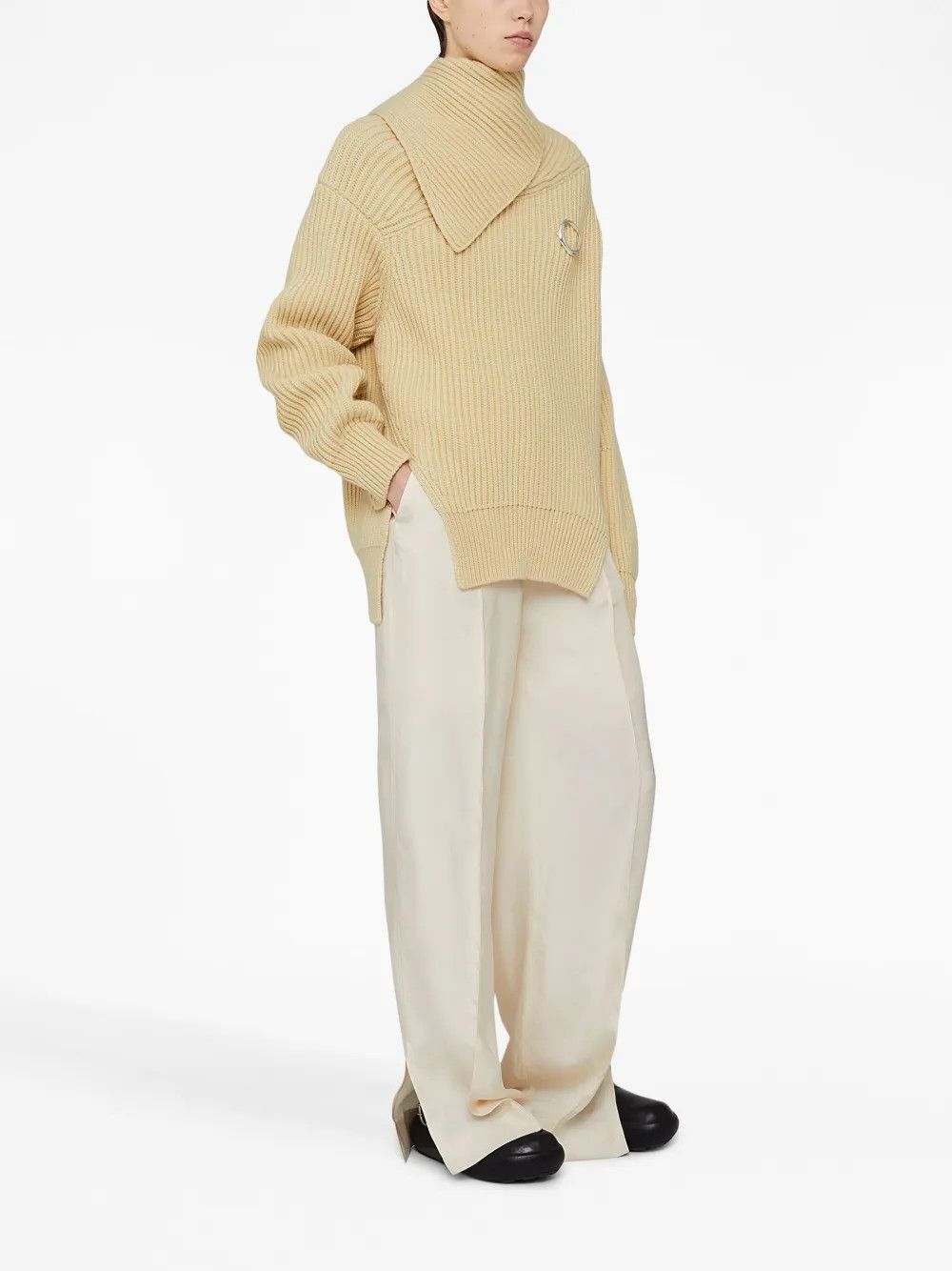 Jil Sander o1y1025 Turtleneck Sweater in Pastel Yellow Size XS / US 0-2 / IT 36-38 - 2 Thumbnail