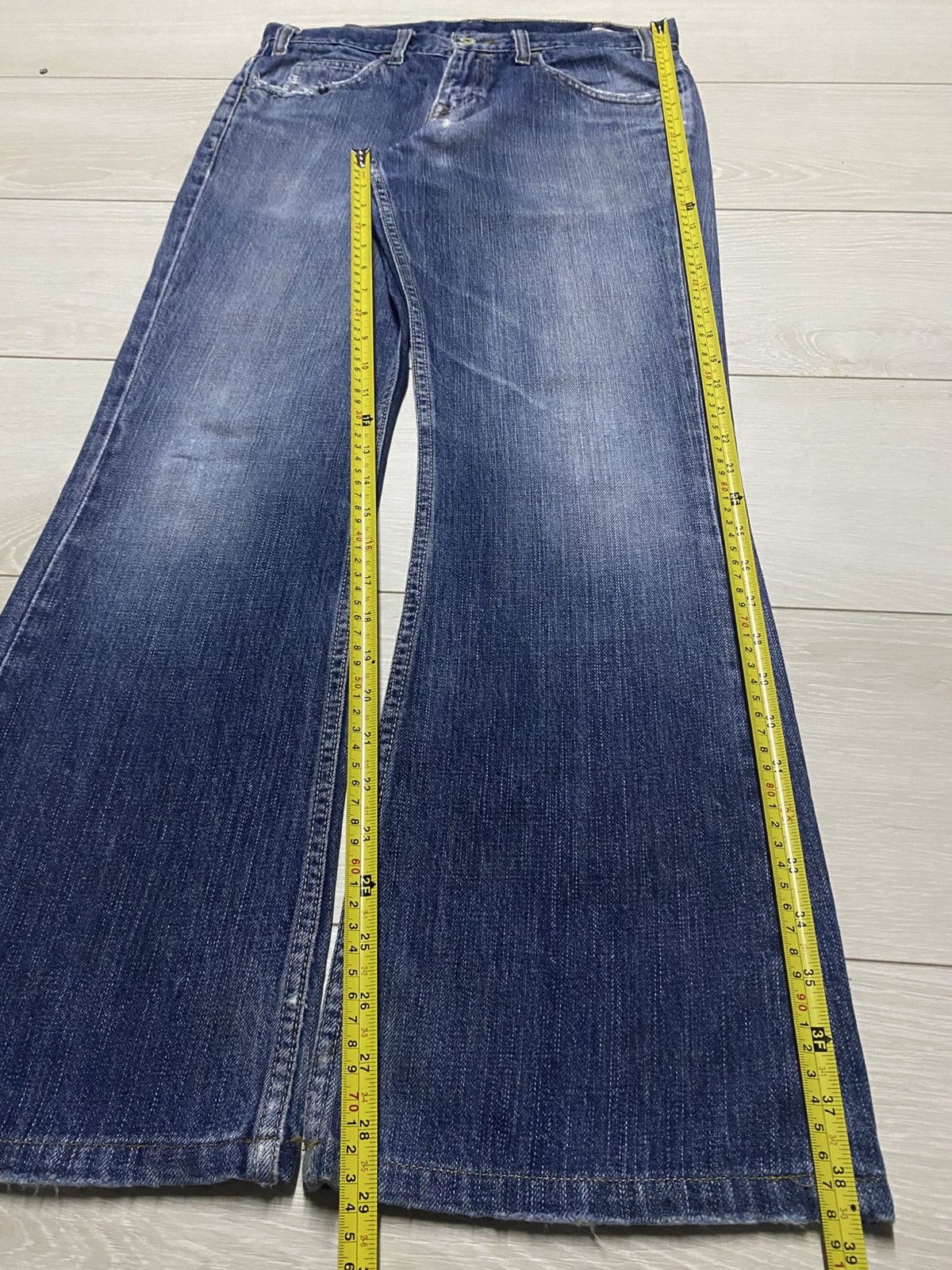 Levi's Vintage Levis Austin Jean Flare Blue Wash Distressed Jeans Size US 31 - 13 Thumbnail