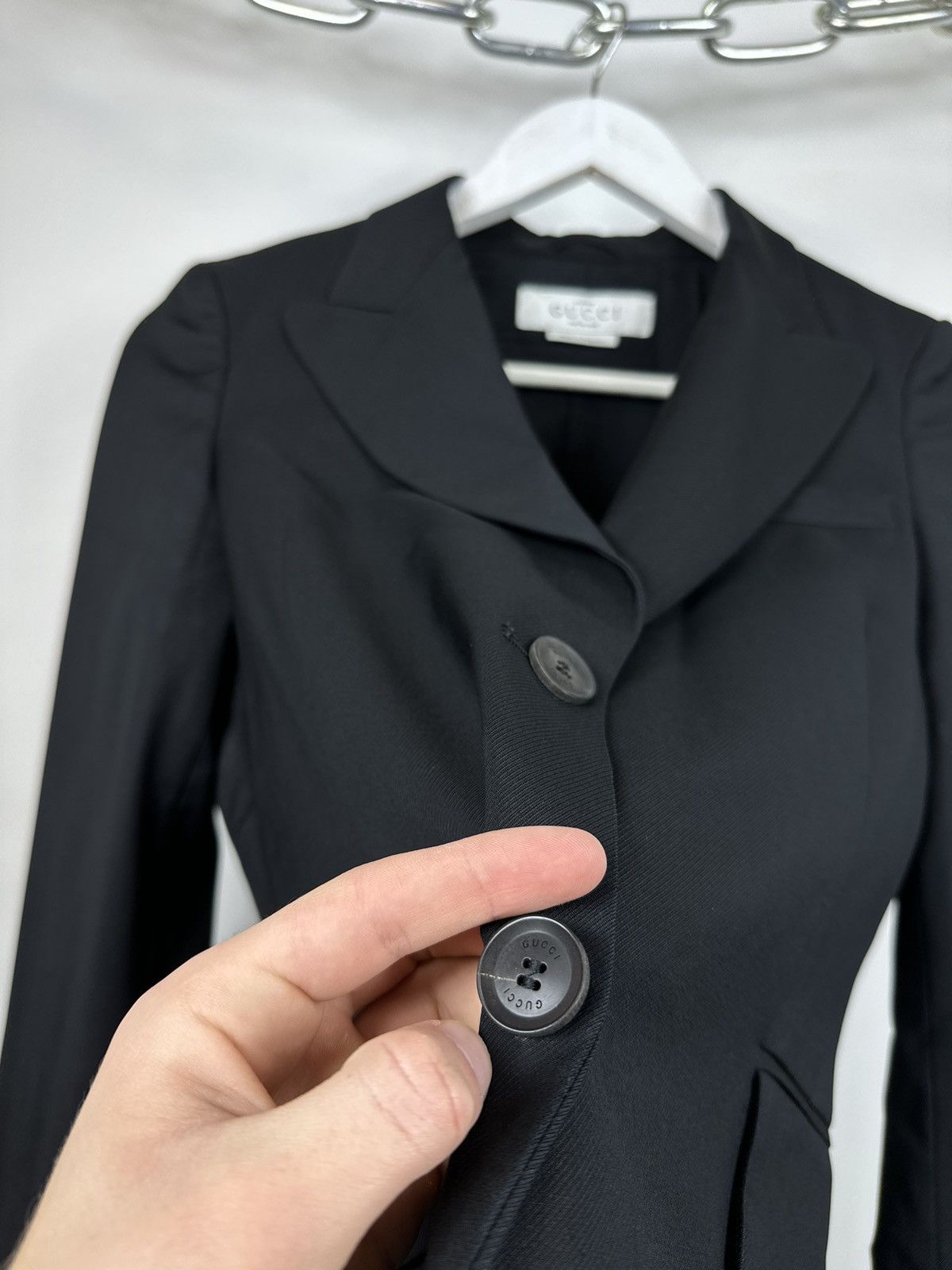Gucci Vintage Gucci Luxury Designer Formal Wool Blazer Jacket Size S / US 4 / IT 40 - 5 Thumbnail
