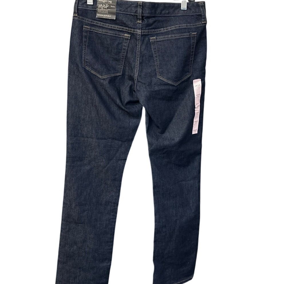 Banana Republic Banana Republic Straight Leg Dark Wash Jeans 28/6 NWT Size 28" / US 6 / IT 42 - 2 Thumbnail