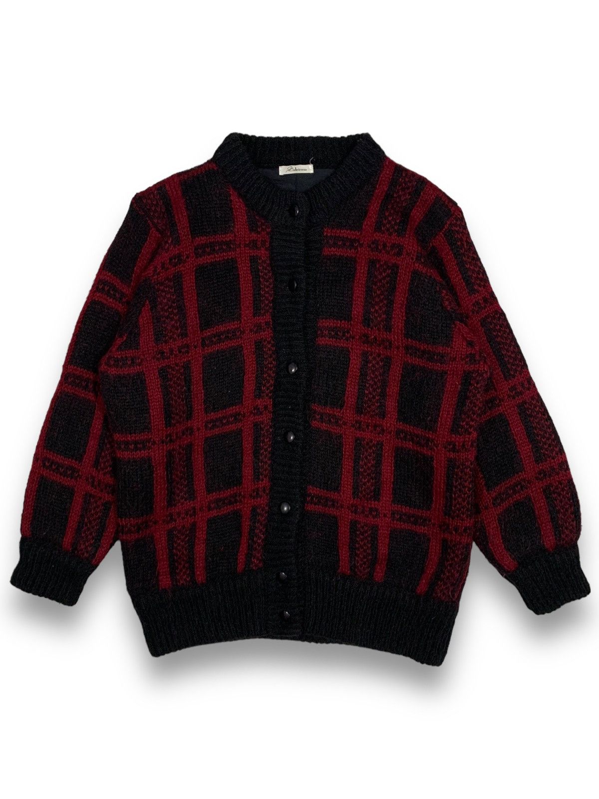 Japanese Brand Vintage Japanese Brand Wool Plaid Checked Oversized Sweater Size L / US 10 / IT 46 - 1 Thumbnail