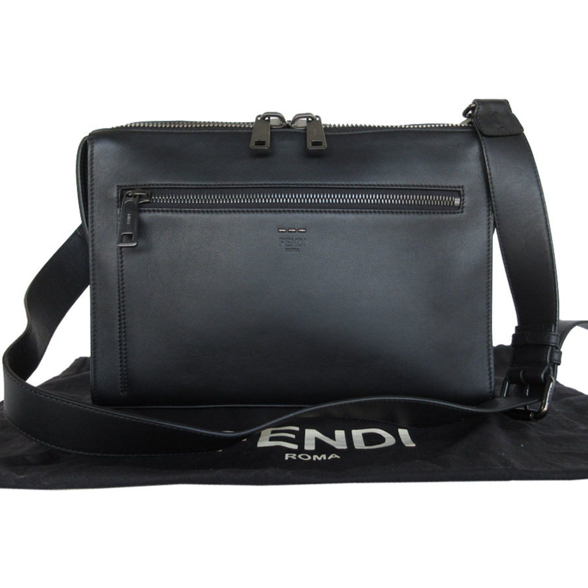 Fendi FENDI Shoulder Bag Leather Black Men's 7V07-07B s0549a Size ONE SIZE - 1 Thumbnail