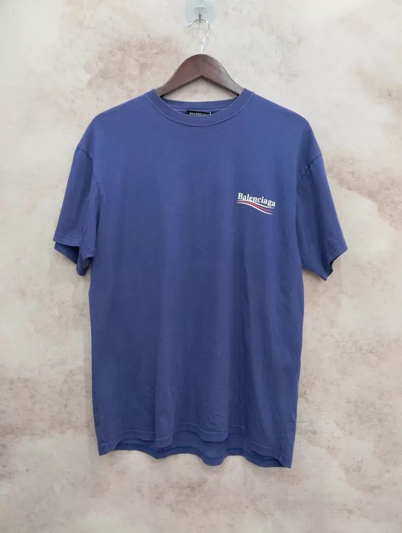 Balenciaga Balenciaga Coke Short Sleeve T-Shirt Dark Blue Size US XS / EU 42 / 0 - 1 Thumbnail