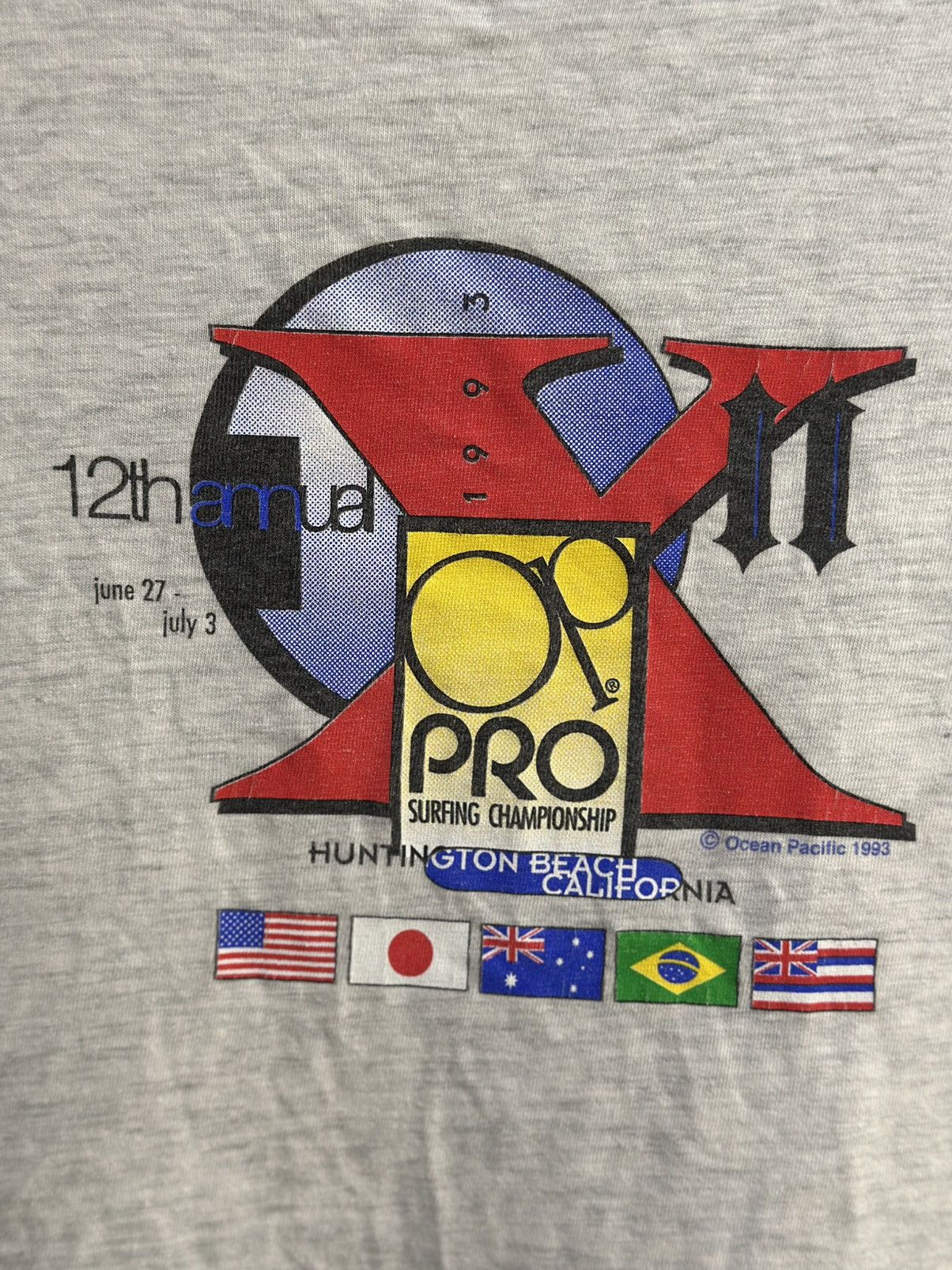 Ocean Pacific × Vintage Vintage Ocean Pacific Pro Surfing ChampionShip Tee Size US L / EU 52-54 / 3 - 4 Thumbnail