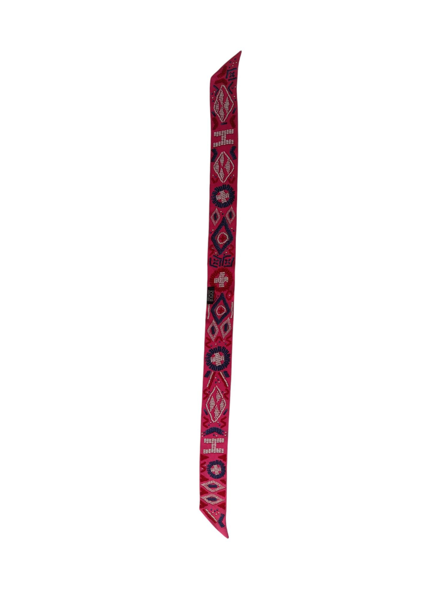 Hermes Dark Pink Twilly Scarf Size ONE SIZE - 6 Thumbnail