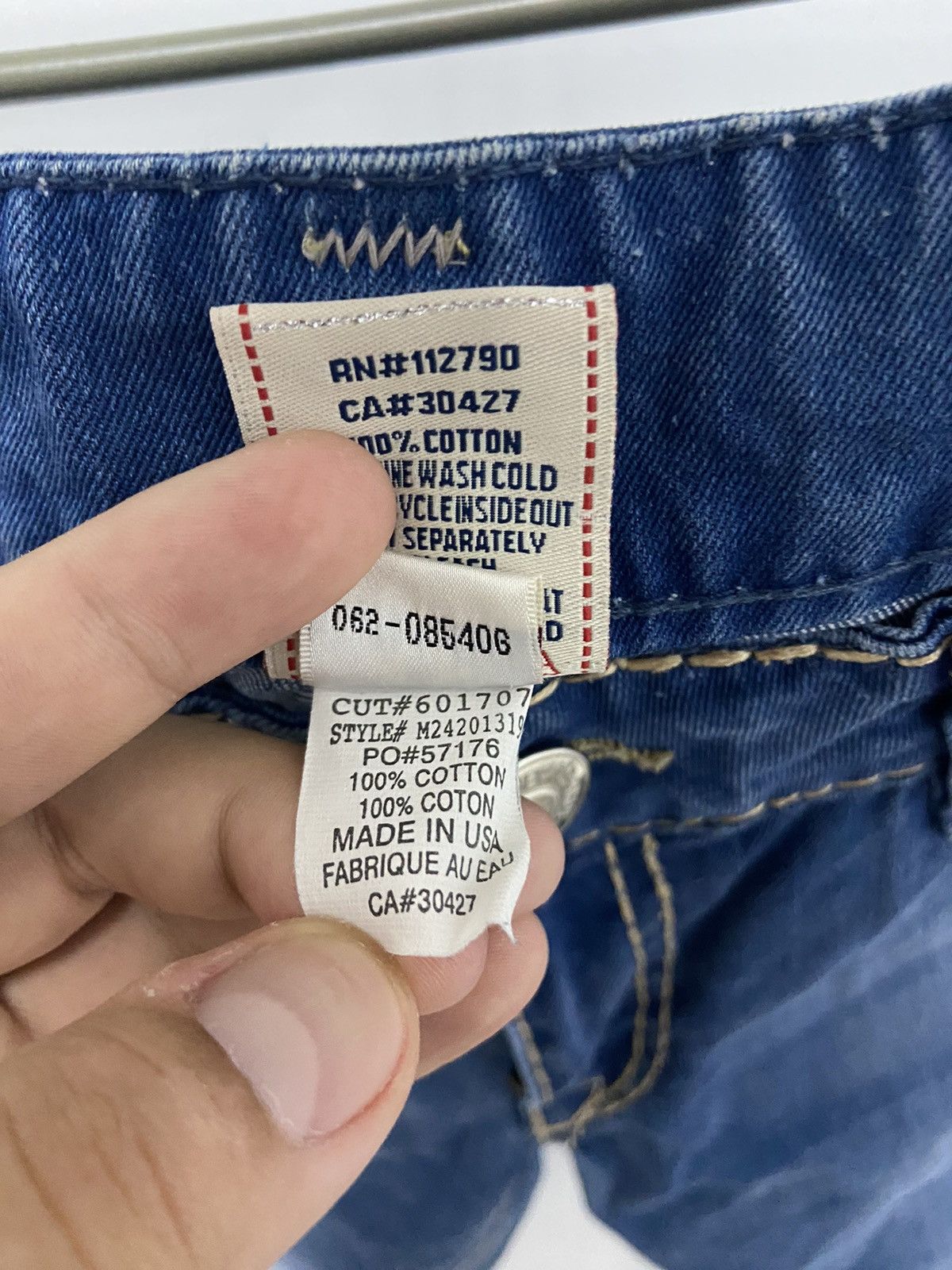 True Religion × Vintage True Religion jeans Pants Selvedge Vintage Y2K Logo Pocket Size US 31 - 10 Thumbnail