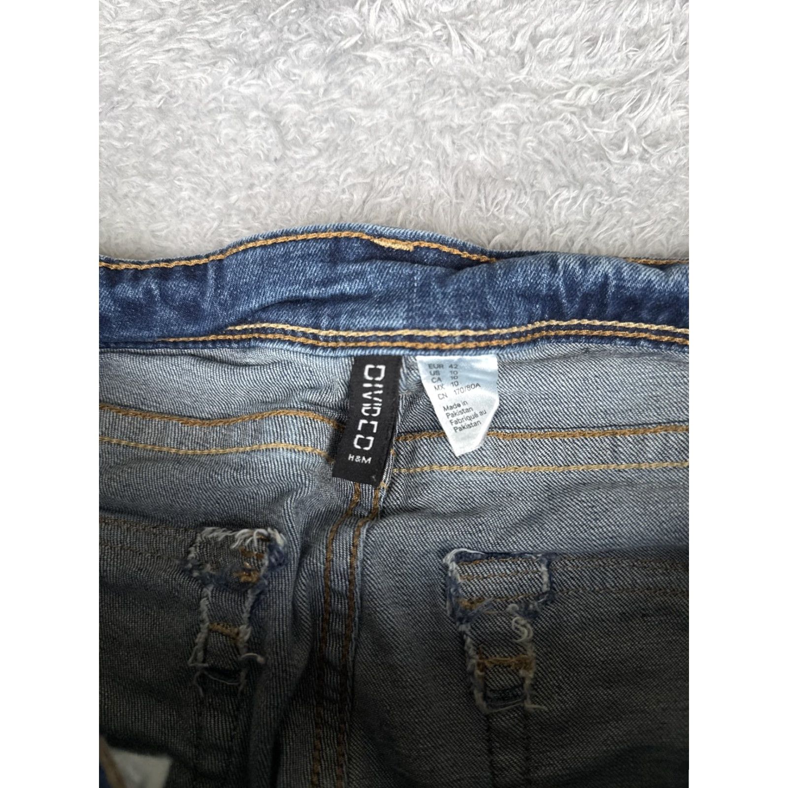 H&M H&M Jeans Womens 10 Bootcut Blue Medium Wash 5-Pocket Stretch Regular Rise 30x32 Mid 90s Theme Mens Womens Girls Size 32" / US 10 / IT 46 - 6 Thumbnail