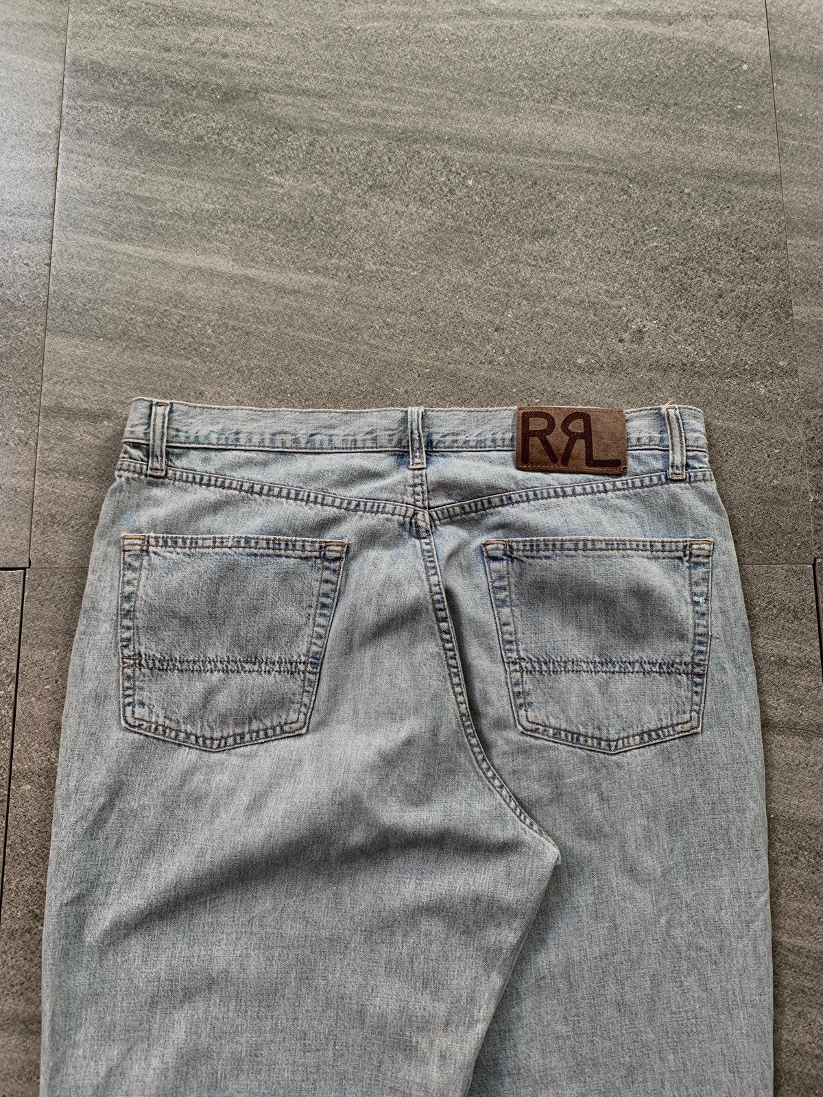 RRL Ralph Lauren FREE TAX! RRL Distressed Wash Denim Jeans Size US 34 / EU 50 - 7 Thumbnail