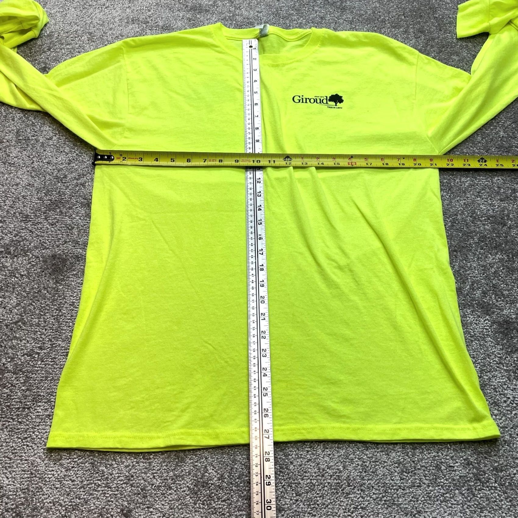 Jerzees Jerzees Dri Power Shirt Mens L Neon Green Long Sleeve Cotton Giroud Tree Shirt Mens Long Sleeve Green Logo Crew Neck Athletic Dri-Power Shirt Mens Size US L / EU 52-54 / 3 - 6 Thumbnail