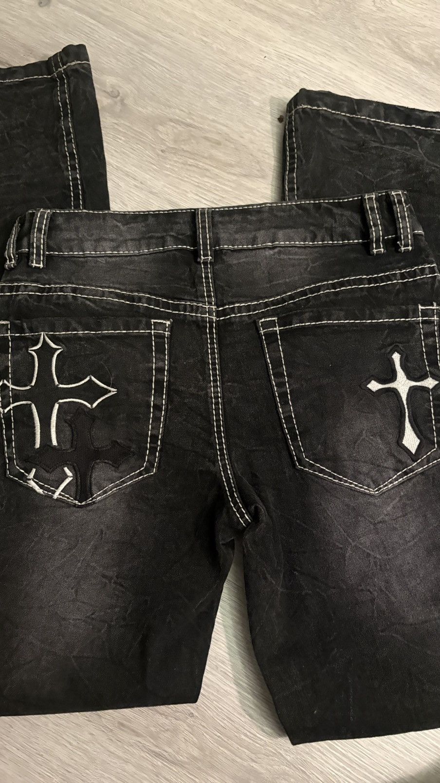 Ninth Hall Gray Jeans with Cross design Size US 29 - 1 Thumbnail