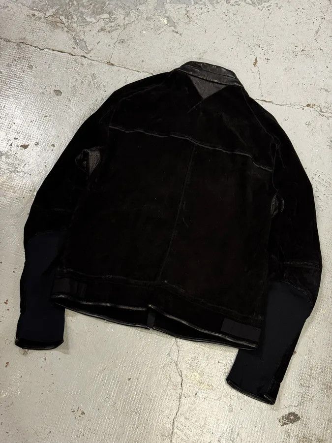 Yves Saint Laurent AW2004 Yves Saint Laurent Black Suede Leather Jacket by Stefano Pilati Size US L / EU 52-54 / 3 - 6 Thumbnail