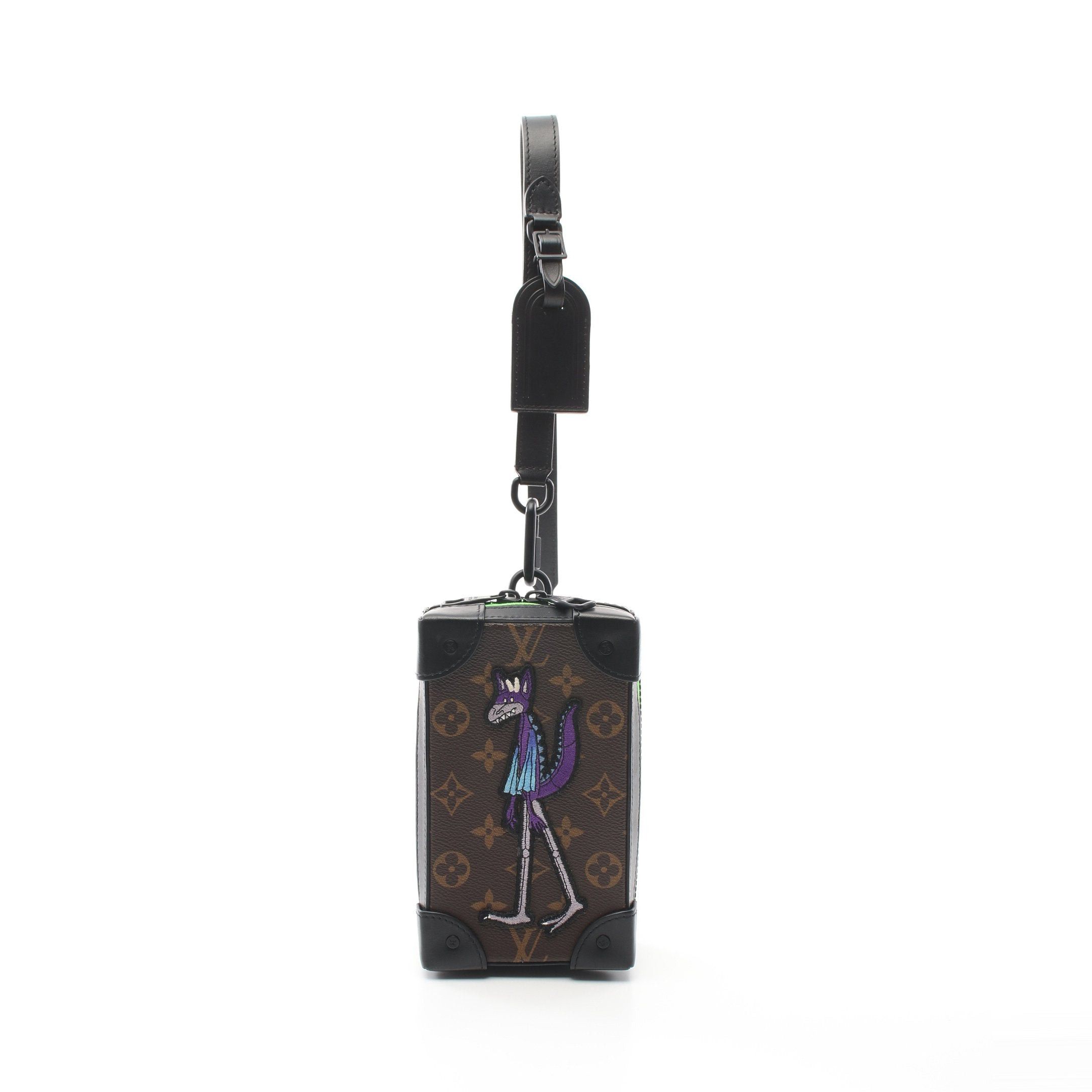 Louis Vuitton Soft Trunk Phone Box Monogram Lv Friends Shoulder Bag Leather Brown Black, Men's