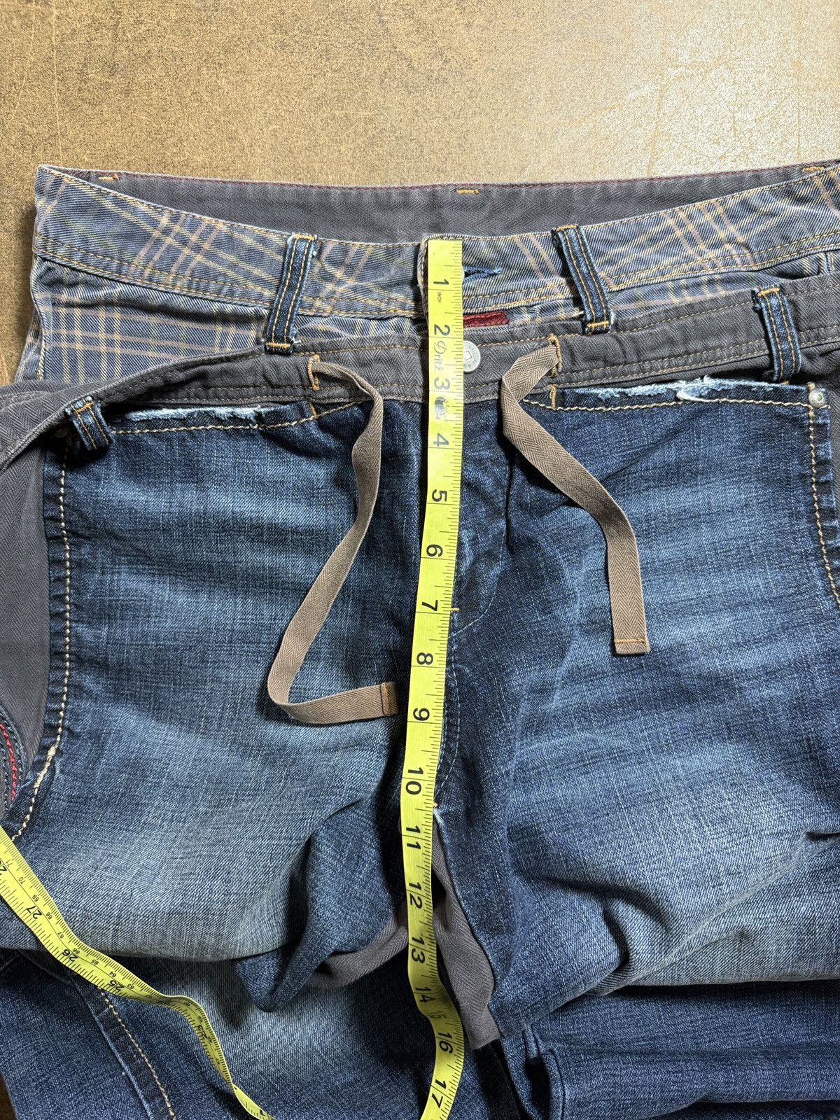 Marithe + Francois Girbaud DOUBLE LAYERED WAISTBAND FLANNEL DENIM Size US 30 / EU 46 - 10 Thumbnail
