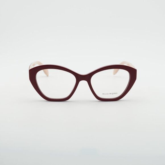 Alexander McQueen Alexander McQueen AM0360O 004 Eyeglasses Red/Beige 52mm Size ONE SIZE - 6 Thumbnail