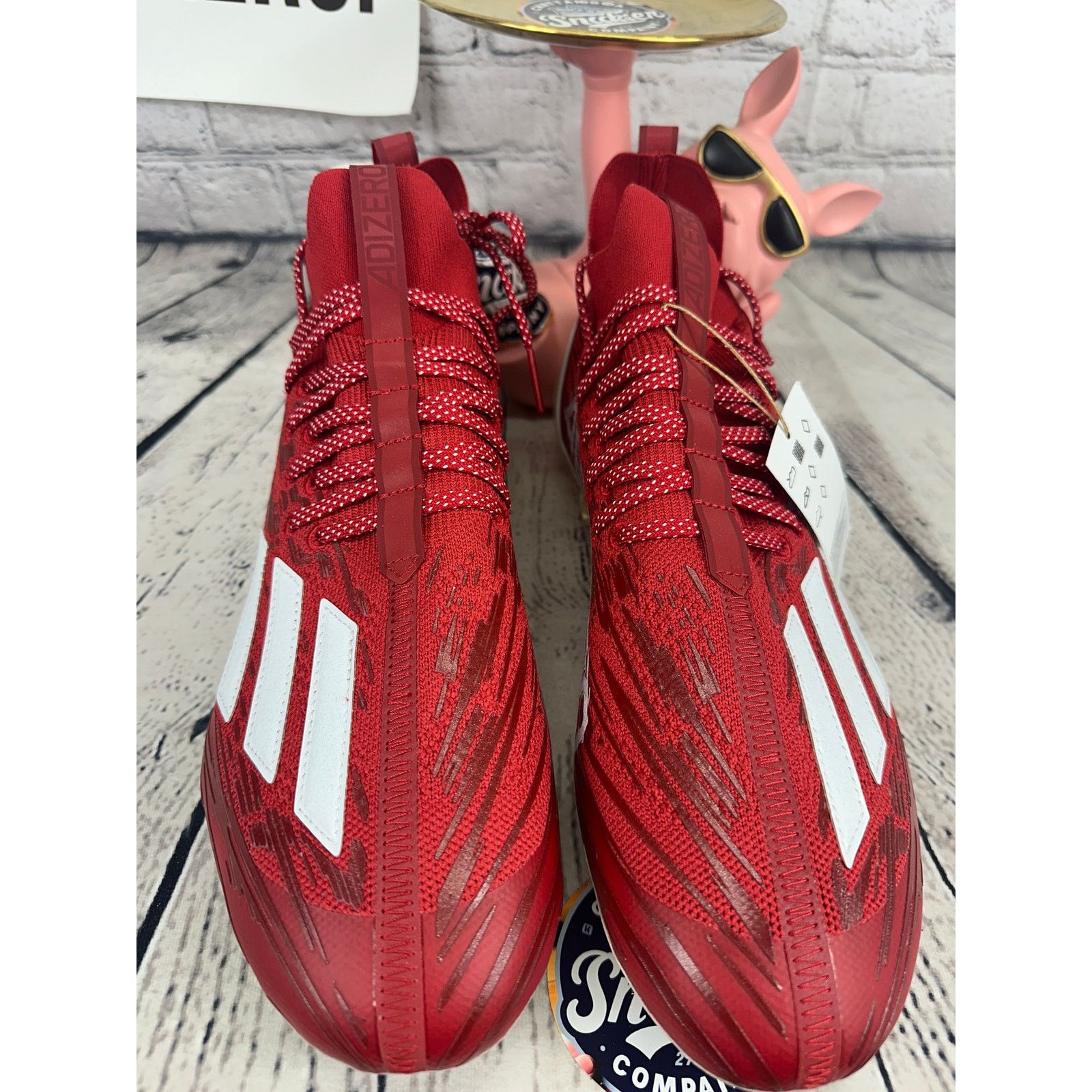 Adidas Adidas Adizero Primeknit Football Cleats Mens 13 Red NFL Size US 13 / EU 46 - 2 Thumbnail