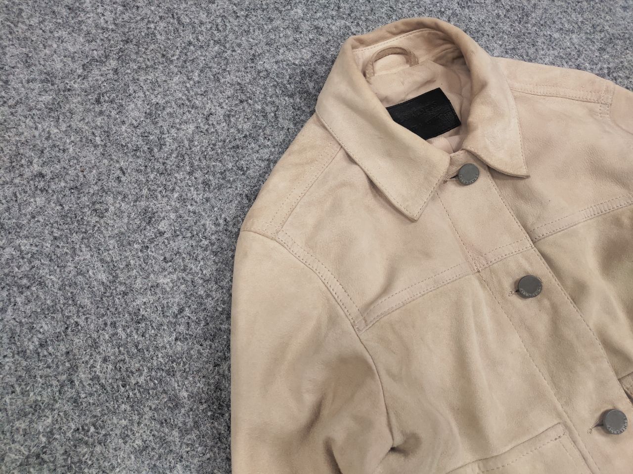 Allsaints Allsaints Sukes Suede Leather Dusty Pink Beige Jacket Size XS / US 0-2 / IT 36-38 - 7 Thumbnail