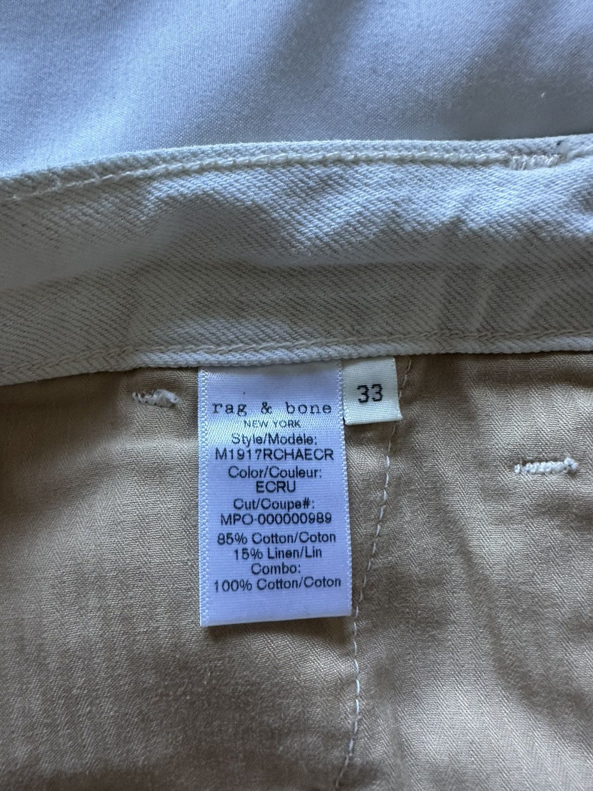 Rag & Bone Rag and Bone White Denim Shorts Size US 33 - 5 Thumbnail