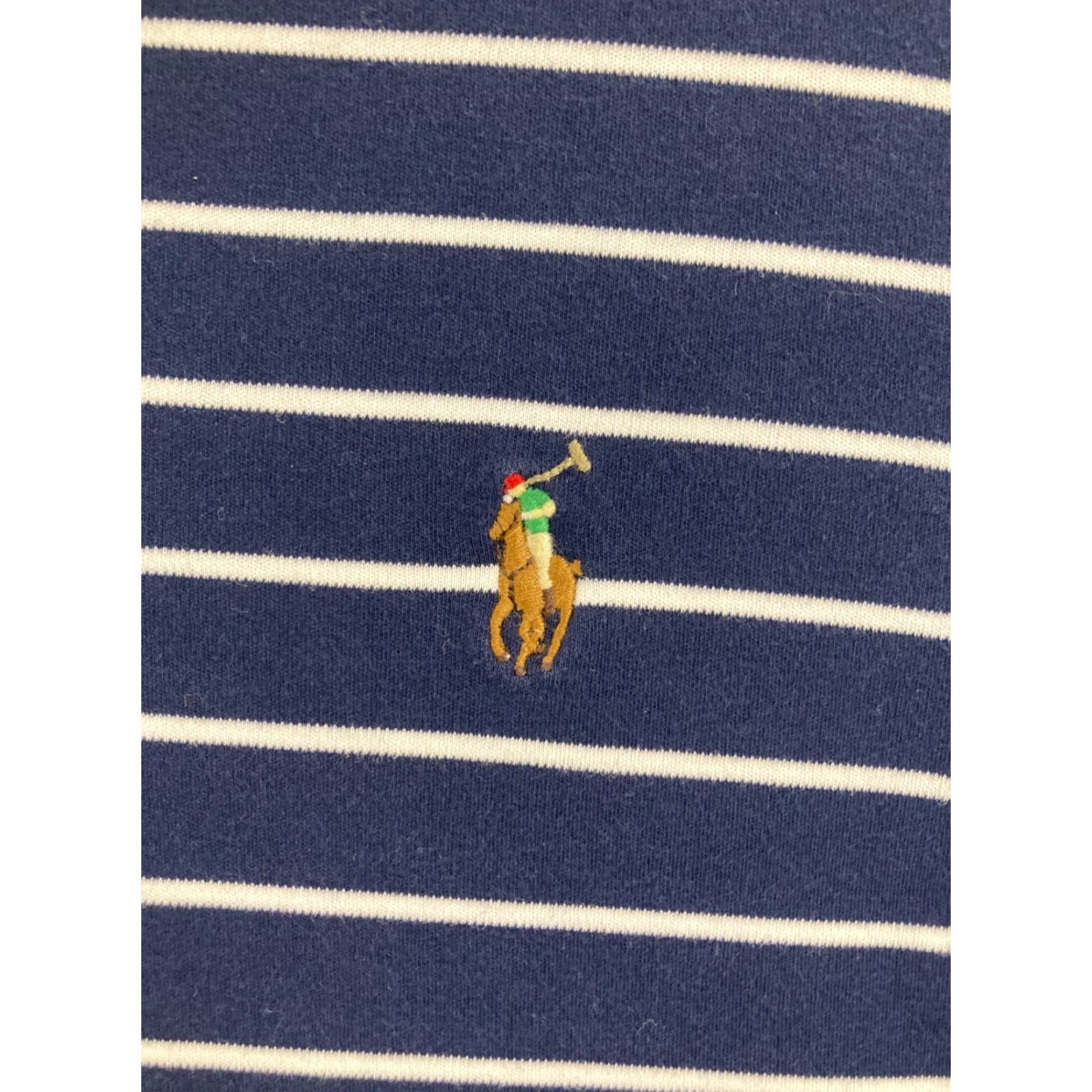 Polo Ralph Lauren Polo Ralph Lauren Mens Shirt XL Blue Striped Classic Fit Polo Size US XL / EU 56 / 4 - 2 Thumbnail