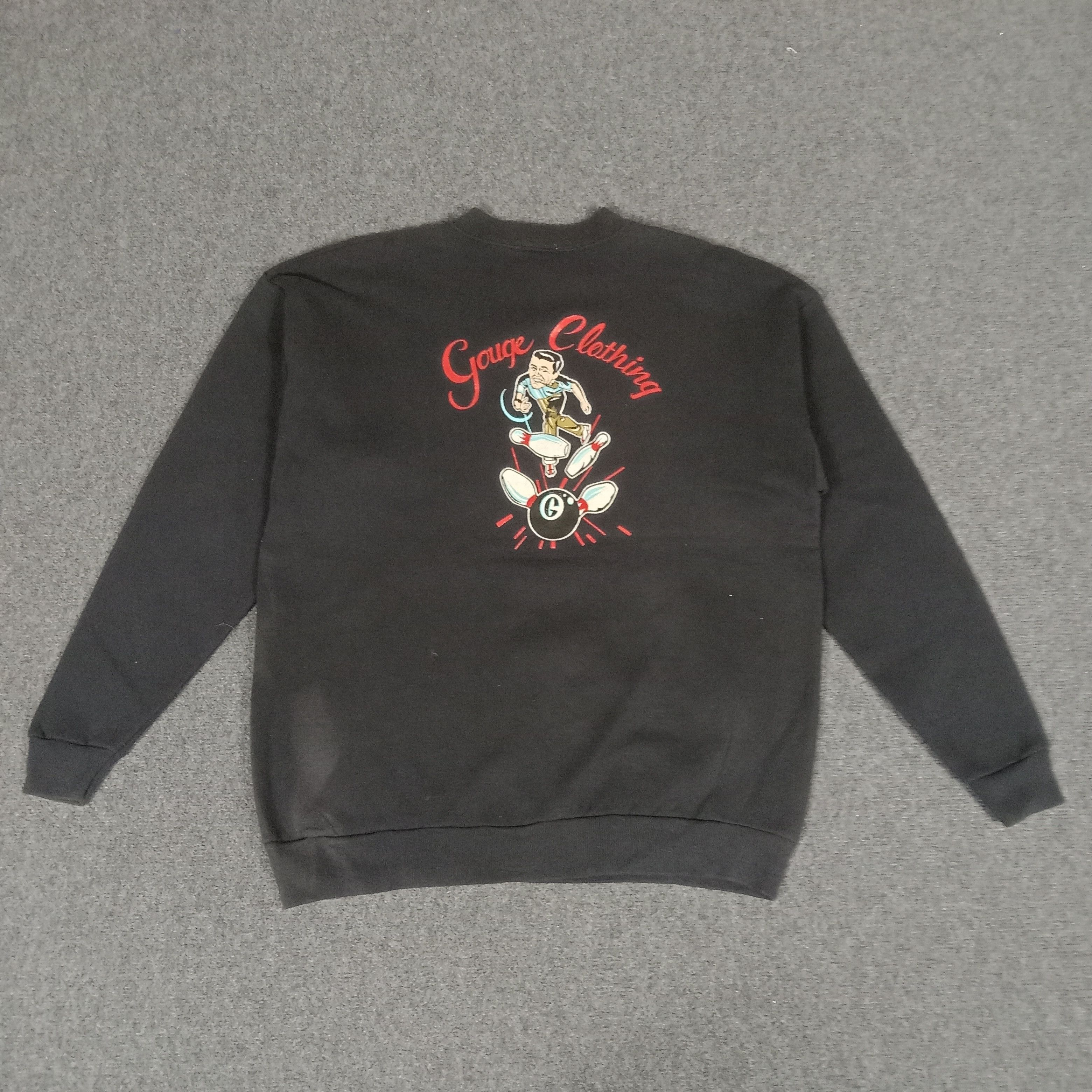 Vintage Gouge Streetwear Style Bowling Design Sweatshirt Size US L / EU 52-54 / 3 - 1 Thumbnail