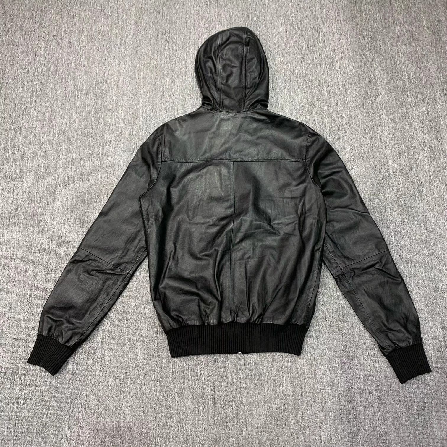 Gucci Gucci Black Hooded Leather Jacket 46 95 New Size US S / EU 44-46 / 1 - 2 Thumbnail
