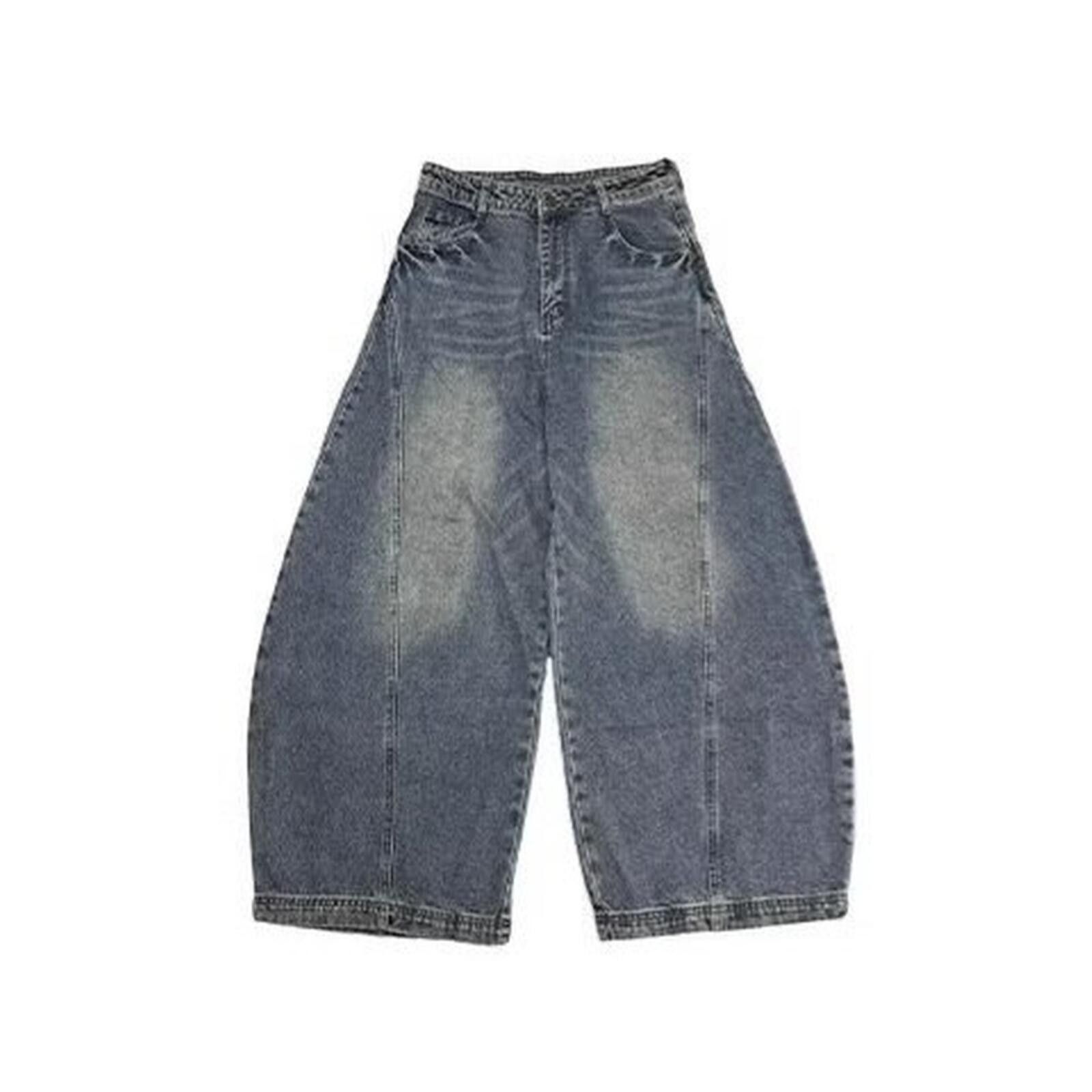Jean Baggy Washed Wide Leg Flare Denim Jeans Size US 28 / EU 44 - 5 Thumbnail