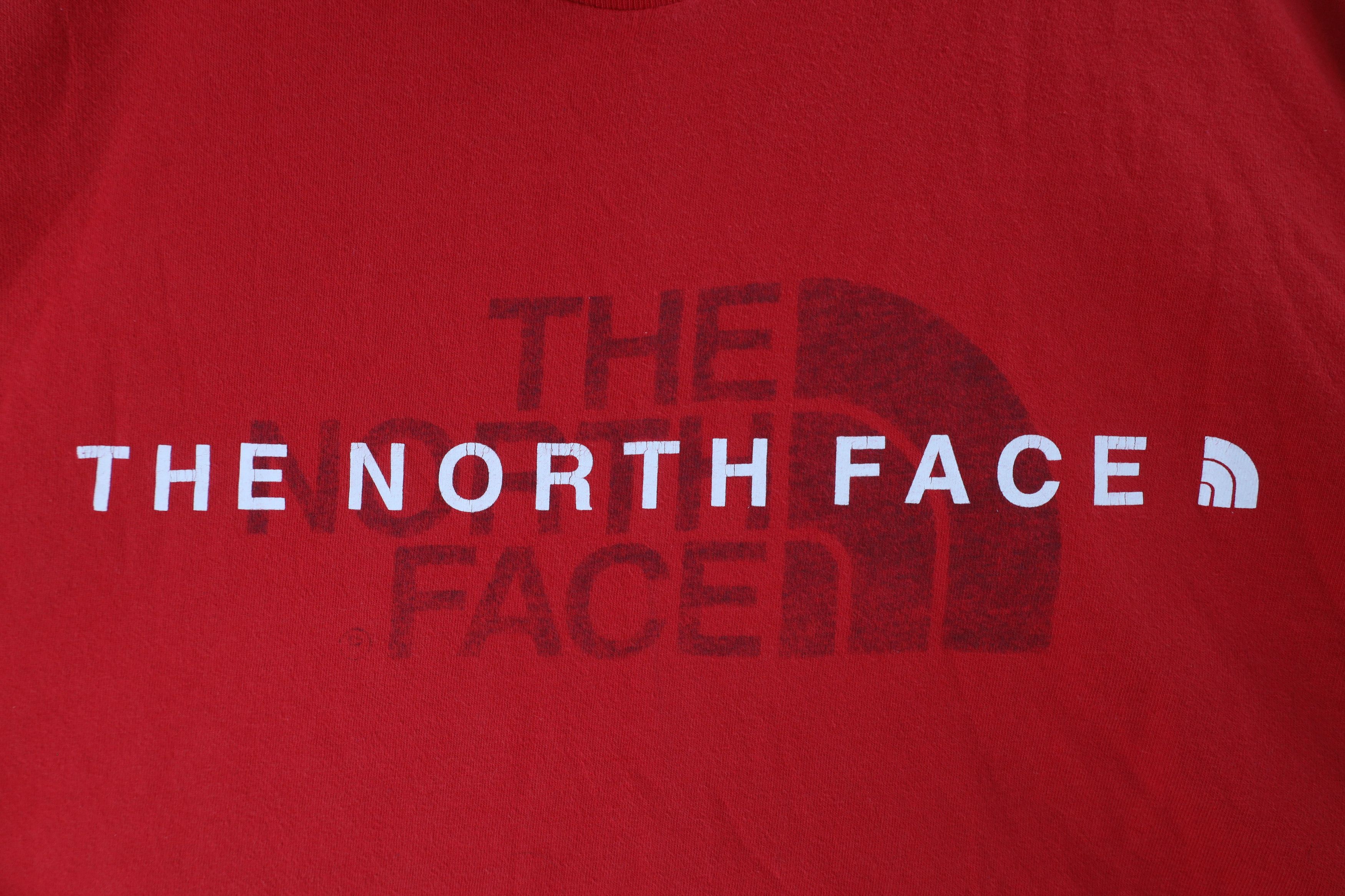 The North Face × Vintage Vintage The North Face Spell Out Big Logo T-Shirt Red Size US XXL / EU 58 / 5 - 4 Thumbnail