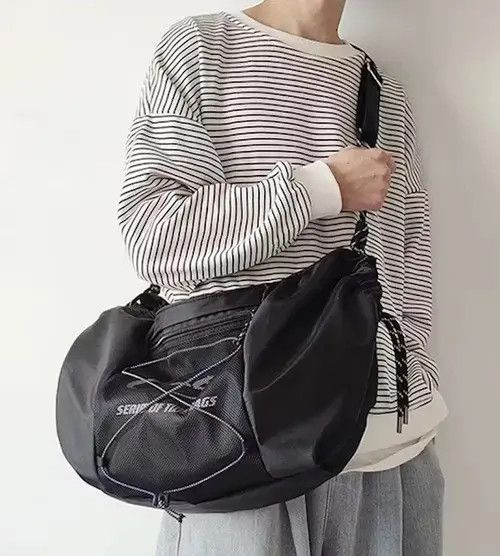 Japanese Brand Fashion Hiphop rope sling side bag messenger crossbody bag Size ONE SIZE - 3 Thumbnail
