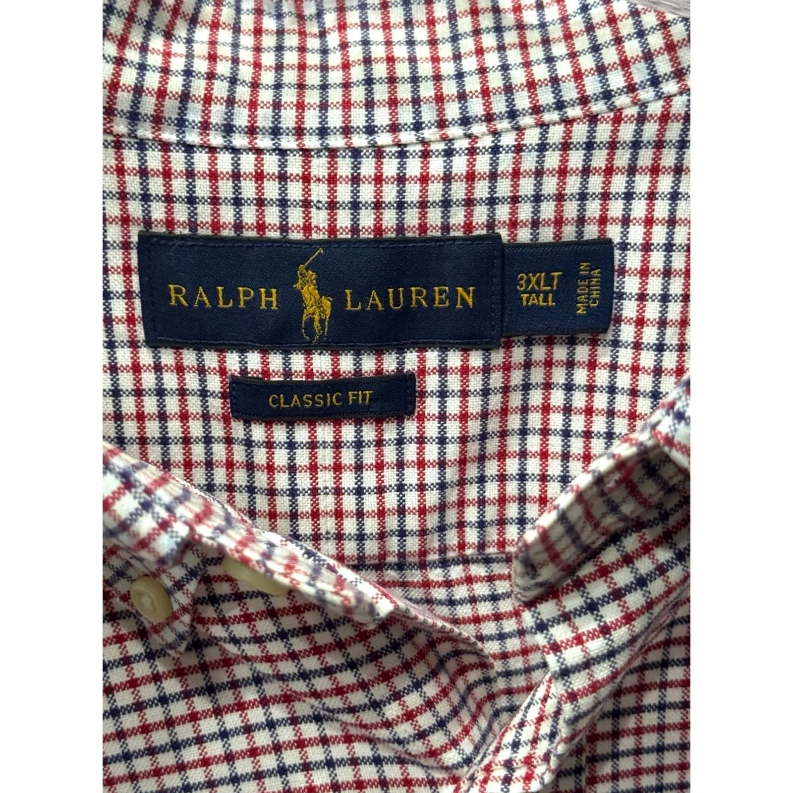 Ralph Lauren Ralph Lauren Red Blue Check LONG SLEEVE SHIRT 3XLT Mens XS? Size US XXL / EU 58 / 5 - 7 Thumbnail