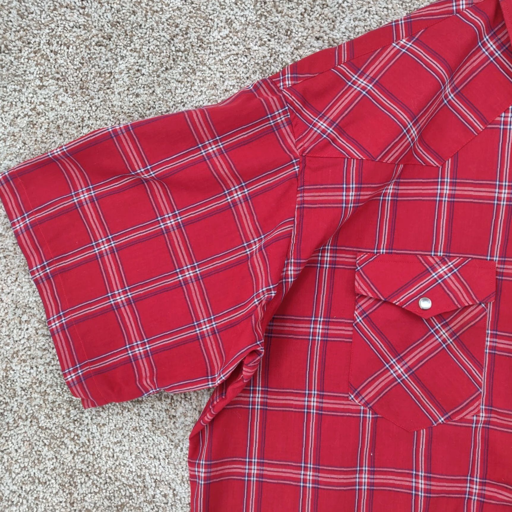 Wrangler VINTAGE Wrangler X Long Tails Shirt Pearl Snap Men 17.5 Red Plaid Western Cowboy Shirt Men 17.5 Red Plaid Wrangler Pearl Snap Western Cowboy Size US XXL / EU 58 / 5 - 3 Thumbnail