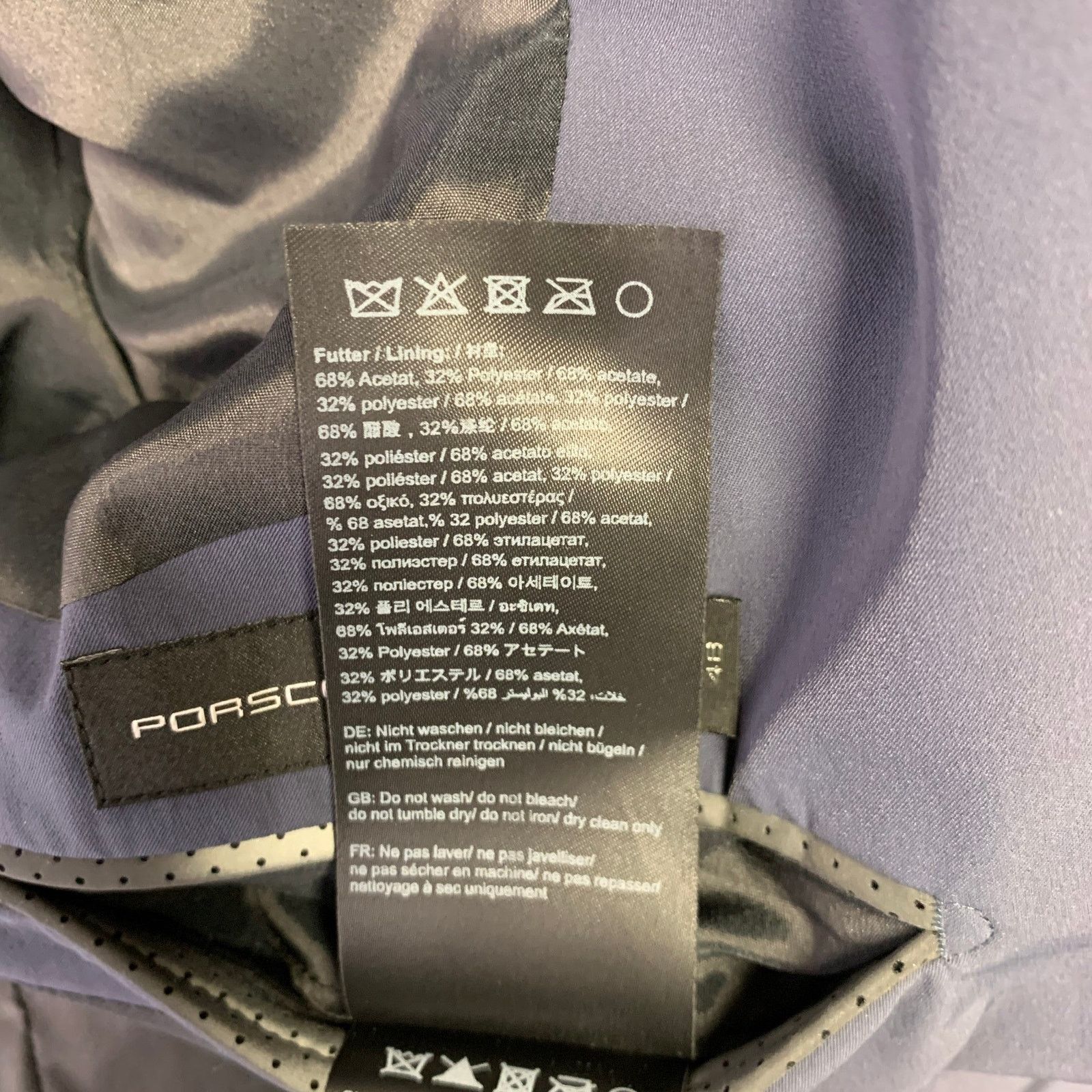 Porsche Design PORSCHE DESIGN Size 38 Navy Polyamide Blend Sport Coat Size 38R - 8 Thumbnail