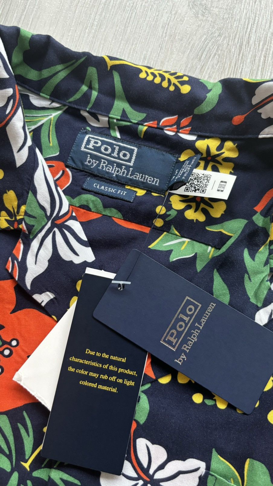 Polo Ralph Lauren Polo Ralph Lauren Tropical Hawaiian Navy Floral Shirt Size US S / EU 44-46 / 1 - 3 Thumbnail