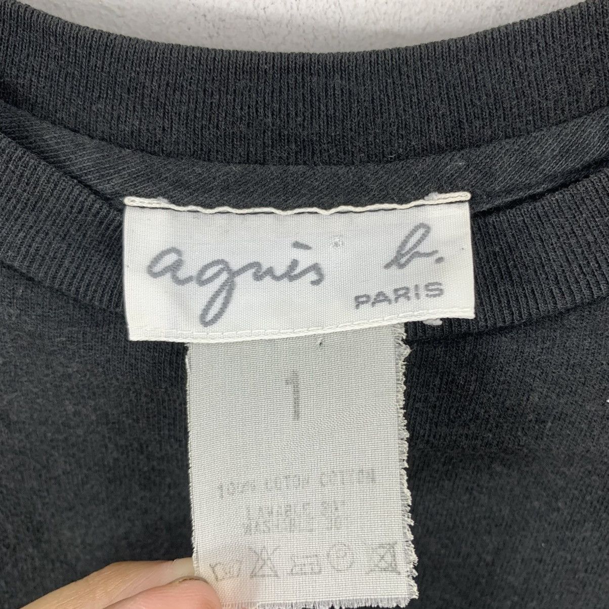 agnes b. AGNES B PARIS Plain Crop Top Long Sleeve Tshirt Size US S / EU 44-46 / 1 - 4 Thumbnail