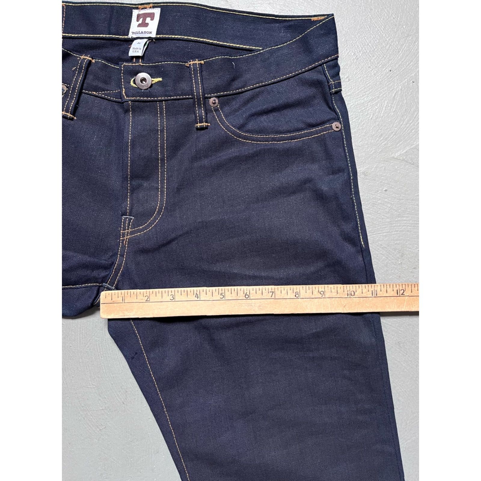 Tellason Tellason Jeans Blue Denim 31 Regular Men Made In USA Selvedge USA Vintage? Size US 31 - 5 Thumbnail