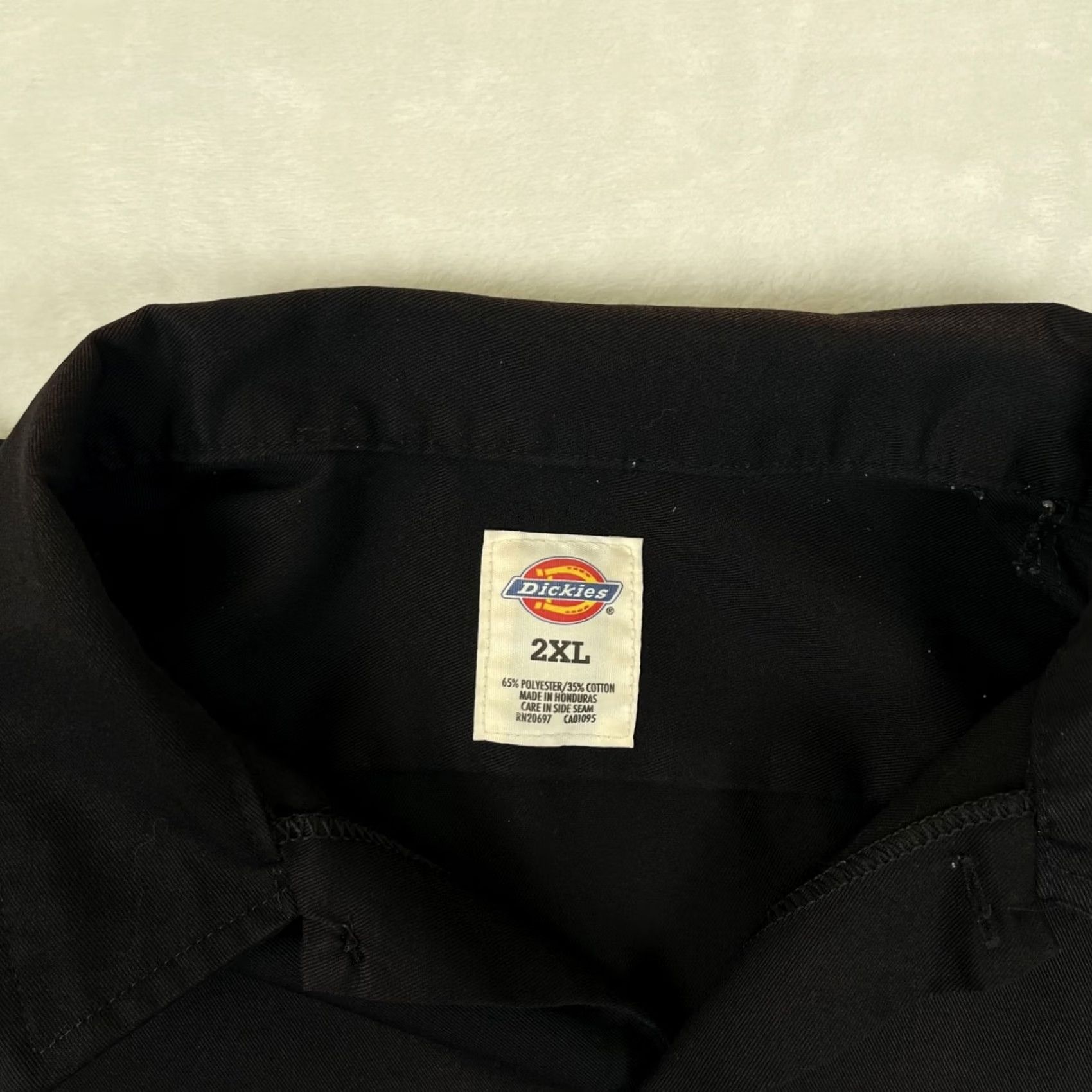 Dickies Dickies Shirt Mens 2XL Solid Black Long Sleeve Button Front Workwear Shirt Size US XXL / EU 58 / 5 - 3 Thumbnail