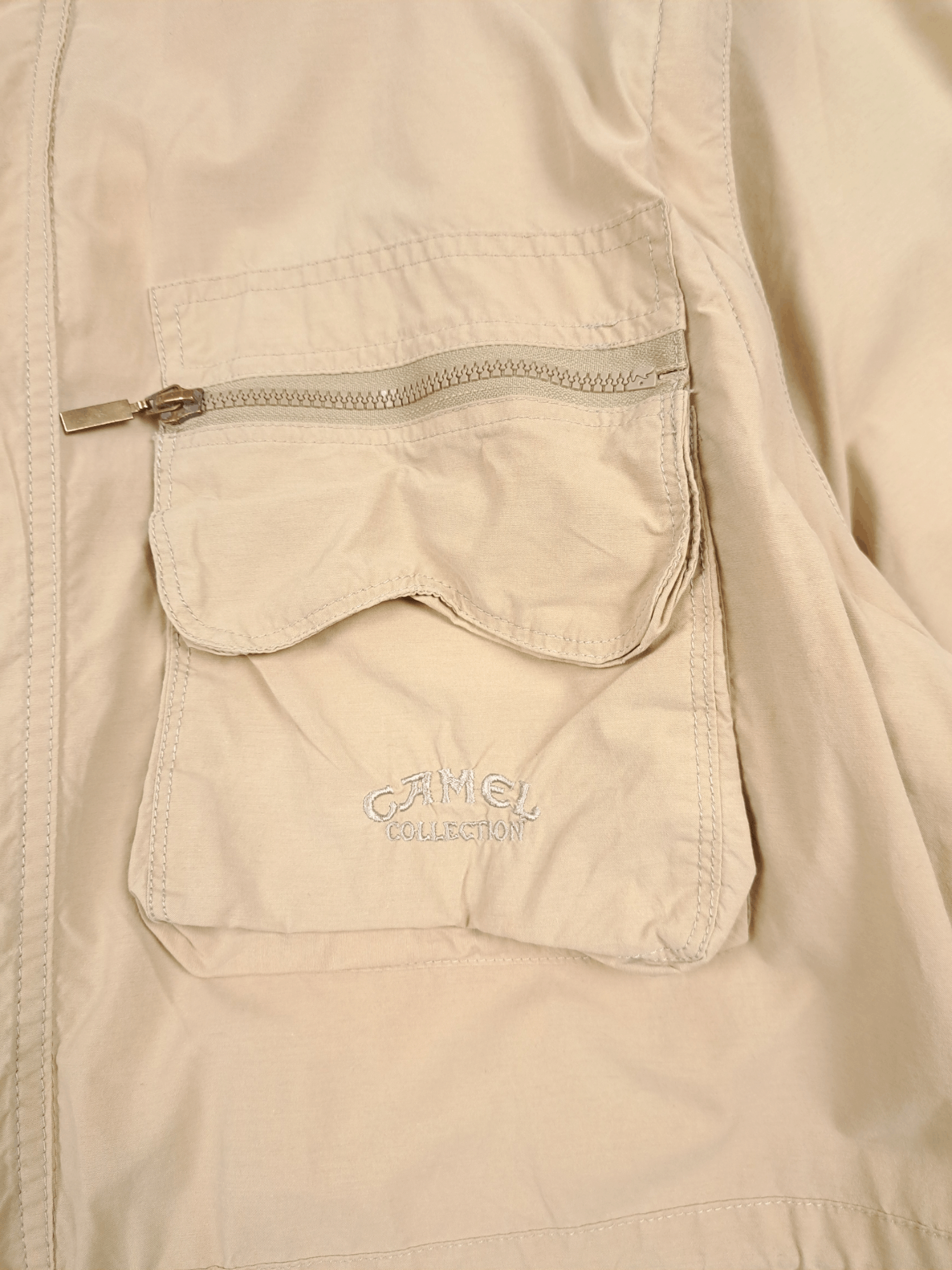 Camel × camel active 💎 Vintage Detachable Sleeves Cargo Camel Beige Jacket Size US XXL / EU 58 / 5 - 6 Thumbnail