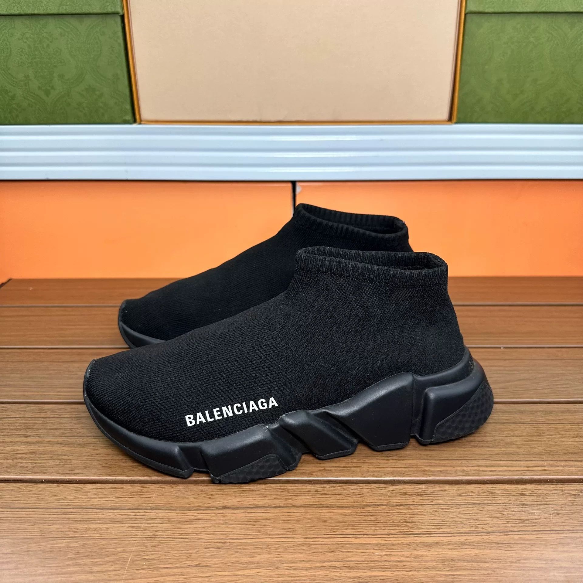 Balenciaga Balenciaga Cropped Black Hitop Sneakers it_35 Women Size US 5 / IT 35 - 1 Thumbnail