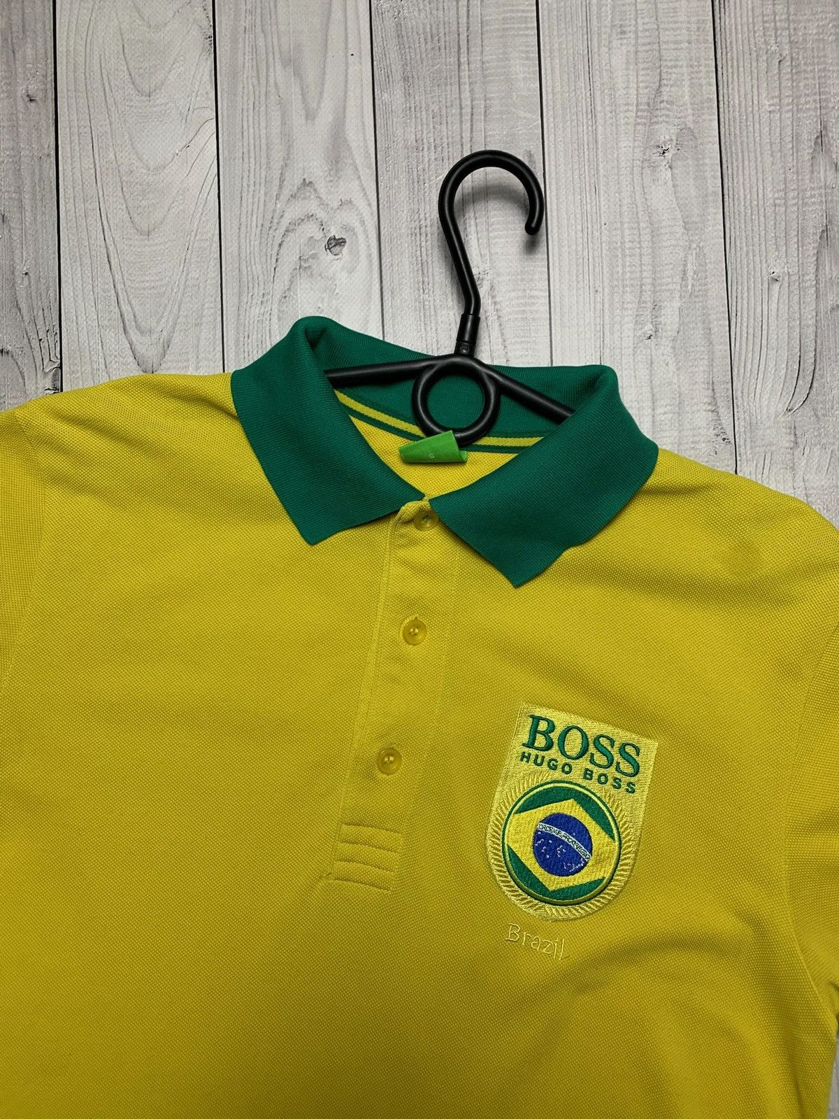 Hugo Boss × Vintage Vintage polo Brazil Hugo Boss rare yellow size S logo Size US S / EU 44-46 / 1 - 2 Thumbnail