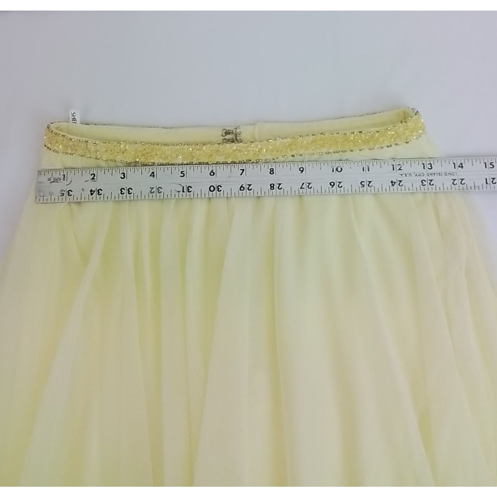 Other Sherri Hill Beaded 2 Piece Women's 4 Yellow Top + Maxi Skirt Size S / US 4 / IT 40 - 17 Thumbnail