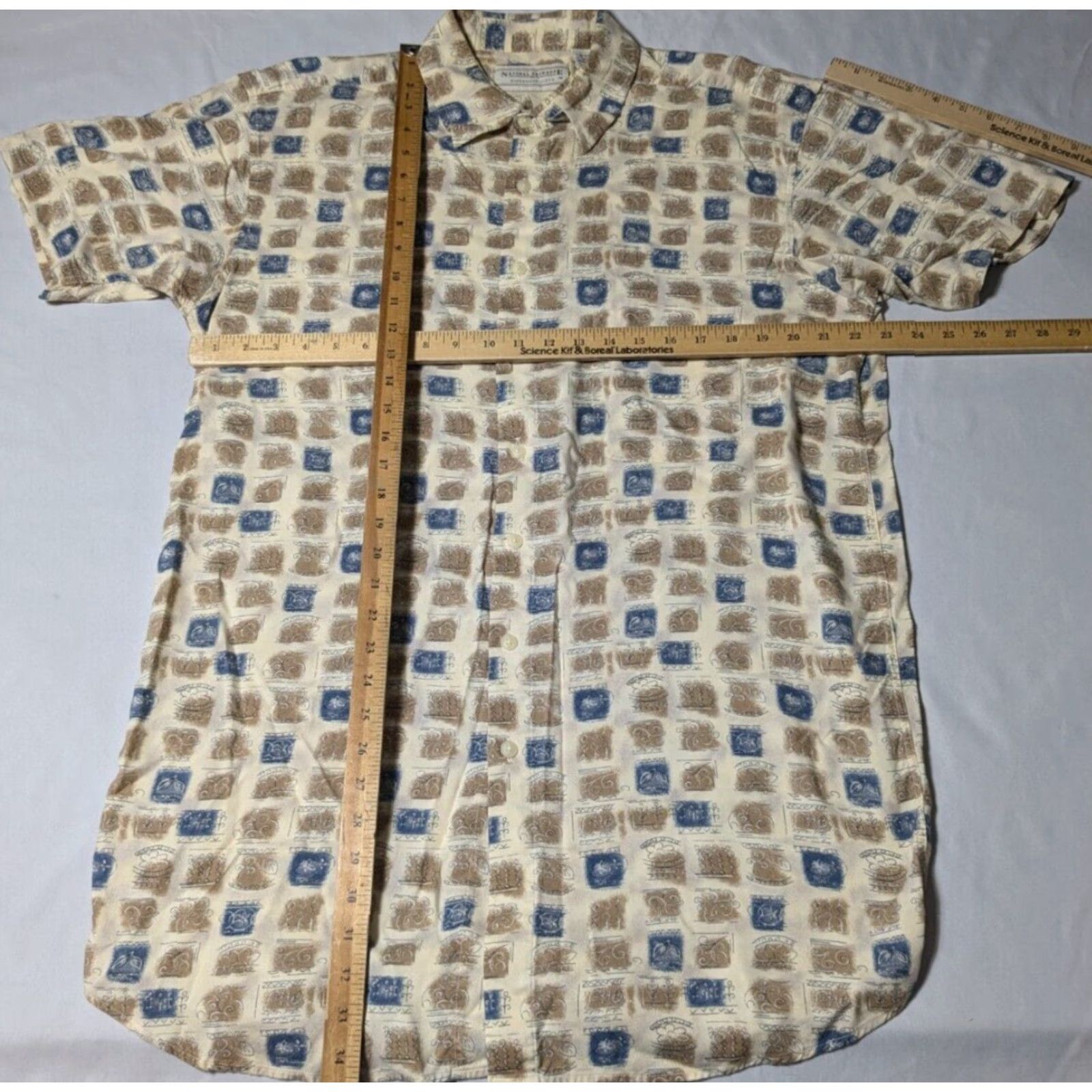LLOYD VTG NATURAL EXCHANGE BY ALEXANDER LLOYD Men XLT Floral ICON GEO Rayon Shirt Size US XL / EU 56 / 4 - 6 Thumbnail