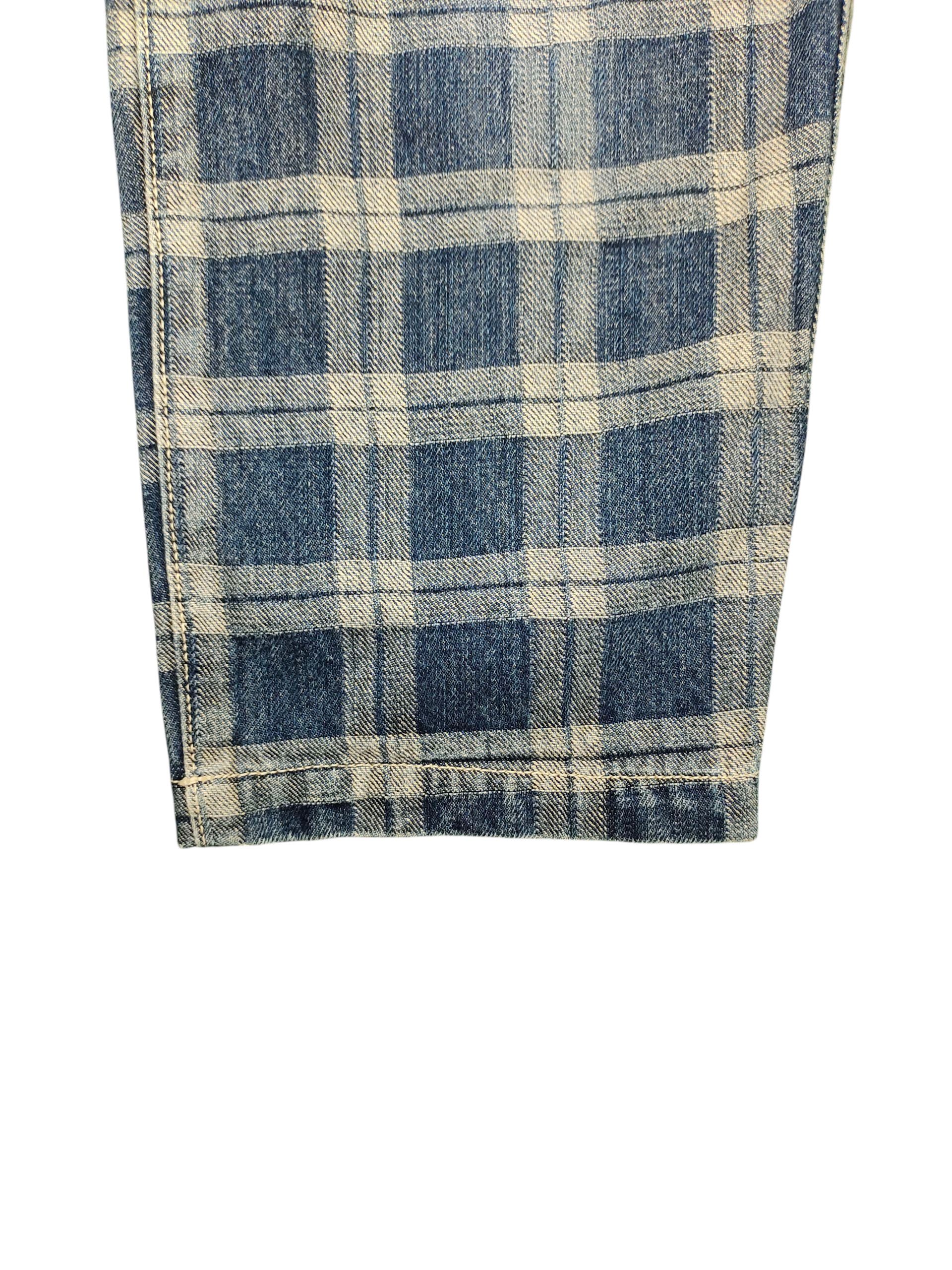 Kapital Vintage Kapital Japan Checkered Cropped Denim Jeans Size US 33 - 5 Thumbnail