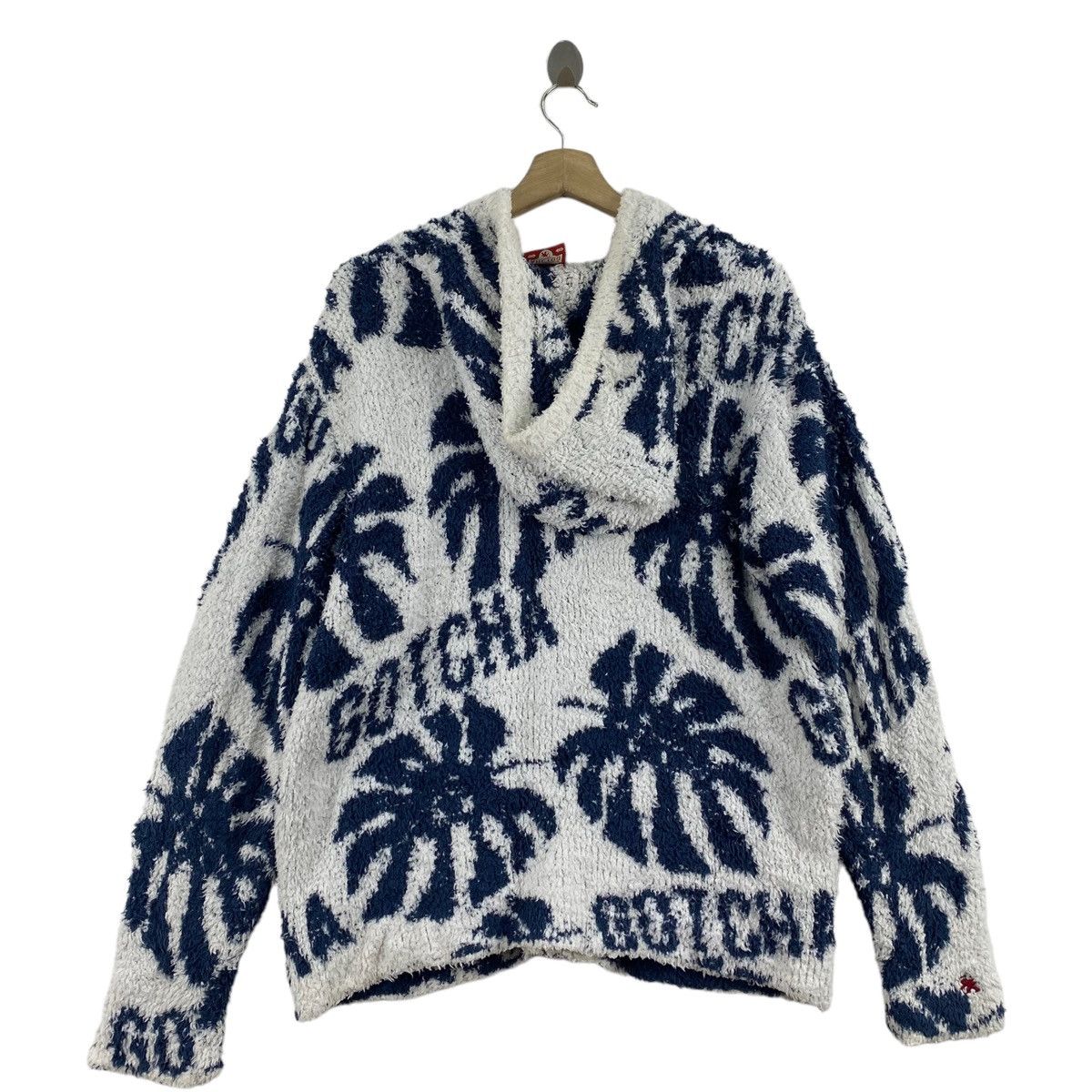 Gotcha Vintage GOTCHA SURF Brand Overprint Deep Pile Sherpa Hoodie Size US L / EU 52-54 / 3 - 4 Thumbnail