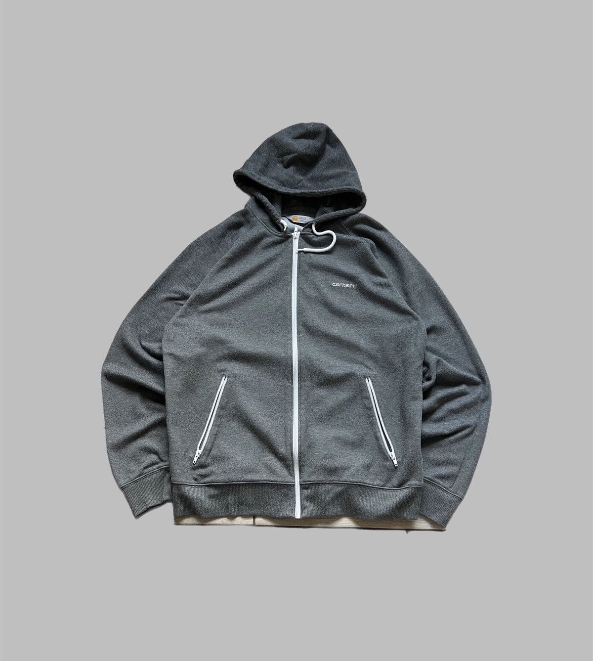 Carhartt × Vintage Vintage 90s Carhartt Zip Hoodie Sweatshirt Y2K Streetwear Size US XL / EU 56 / 4 - 1 Thumbnail