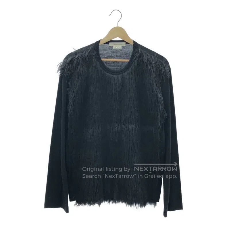 Comme des Garcons Comme Des Garcons Black Wool Knit Fur Collar Sweater Top Size M / US 6-8 / IT 42-44 - 1 Thumbnail