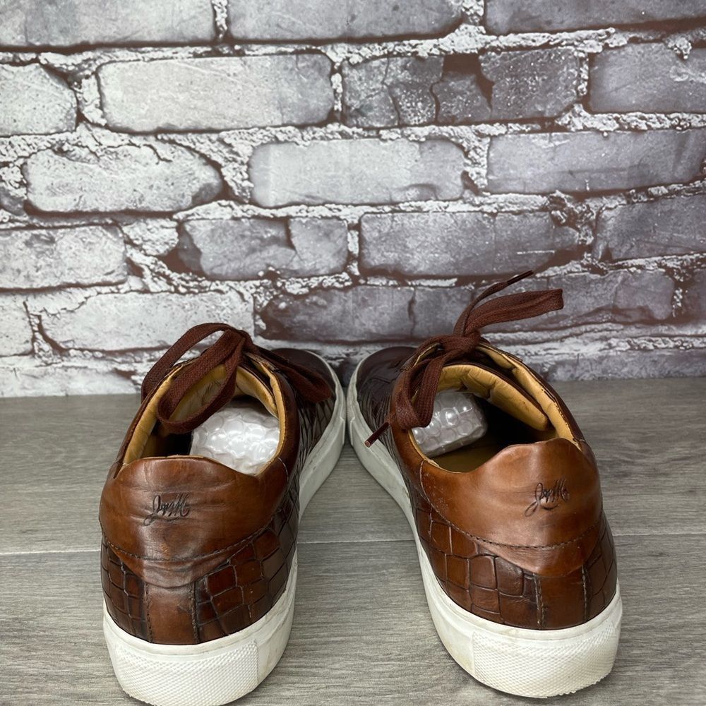 Johnston & Murphy Johnston & Murphy Jake Brown Leather Croc Embossed Lace Up L Size US 9 / EU 42 - 7 Thumbnail