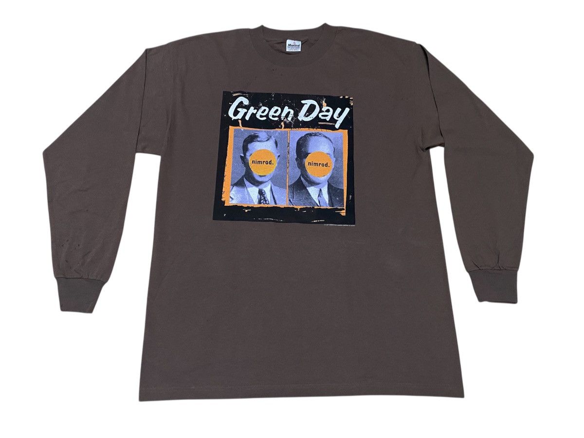 Band Tees Vintage 90s Green Day Nimrod 1997/98 Tour Long Sleeve – Rare Size US XL / EU 56 / 4 - 1 Thumbnail