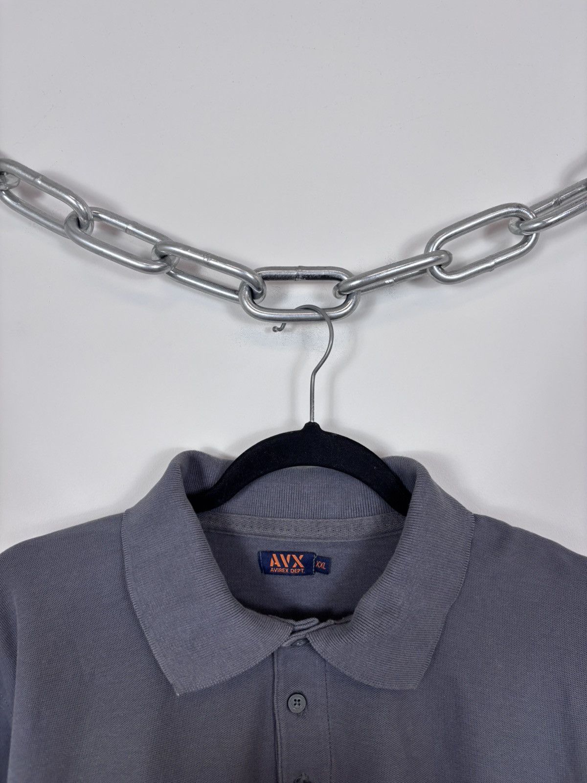 Avirex Avirex Men’s US Air Force Gray Long Sleeve Polo Shirt Size US XXL / EU 58 / 5 - 4 Thumbnail