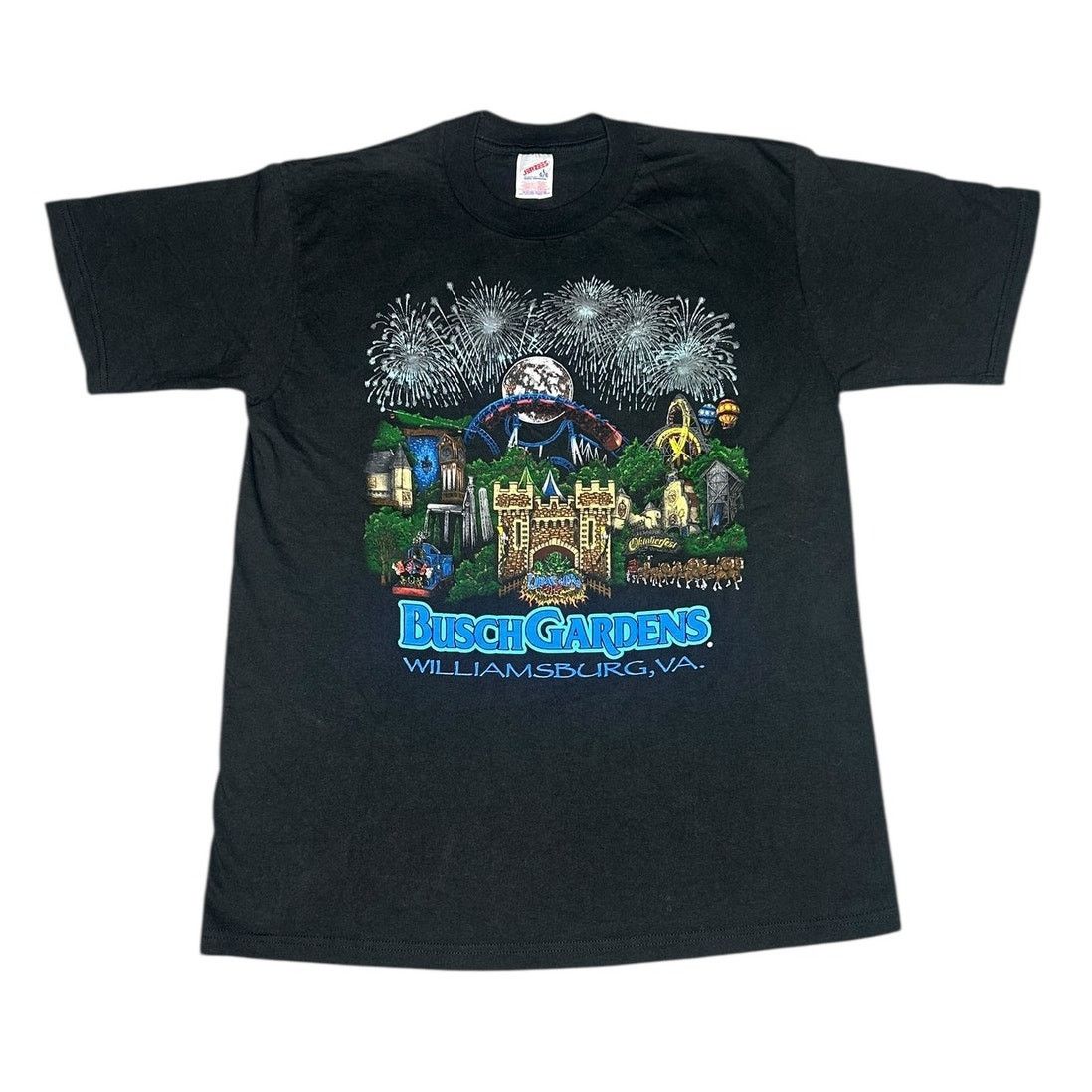 Jerzees × Vintage Vintage 90s Busch Gardens Amusement Park Fireworks T-Shirt Size US L / EU 52-54 / 3 - 1 Thumbnail